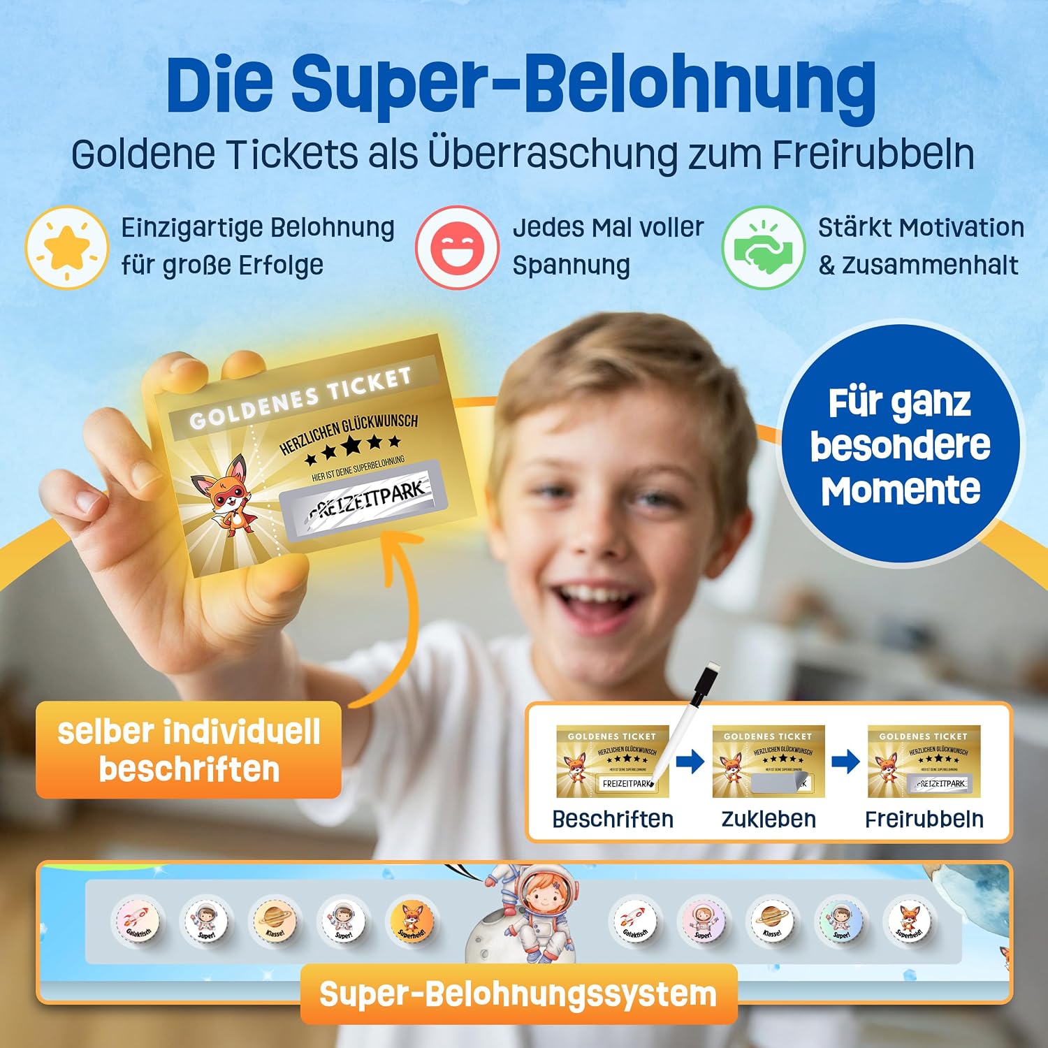 Detalle 2 de Lernhelden Belohnungstafel 100 Aufgaben 🧩
