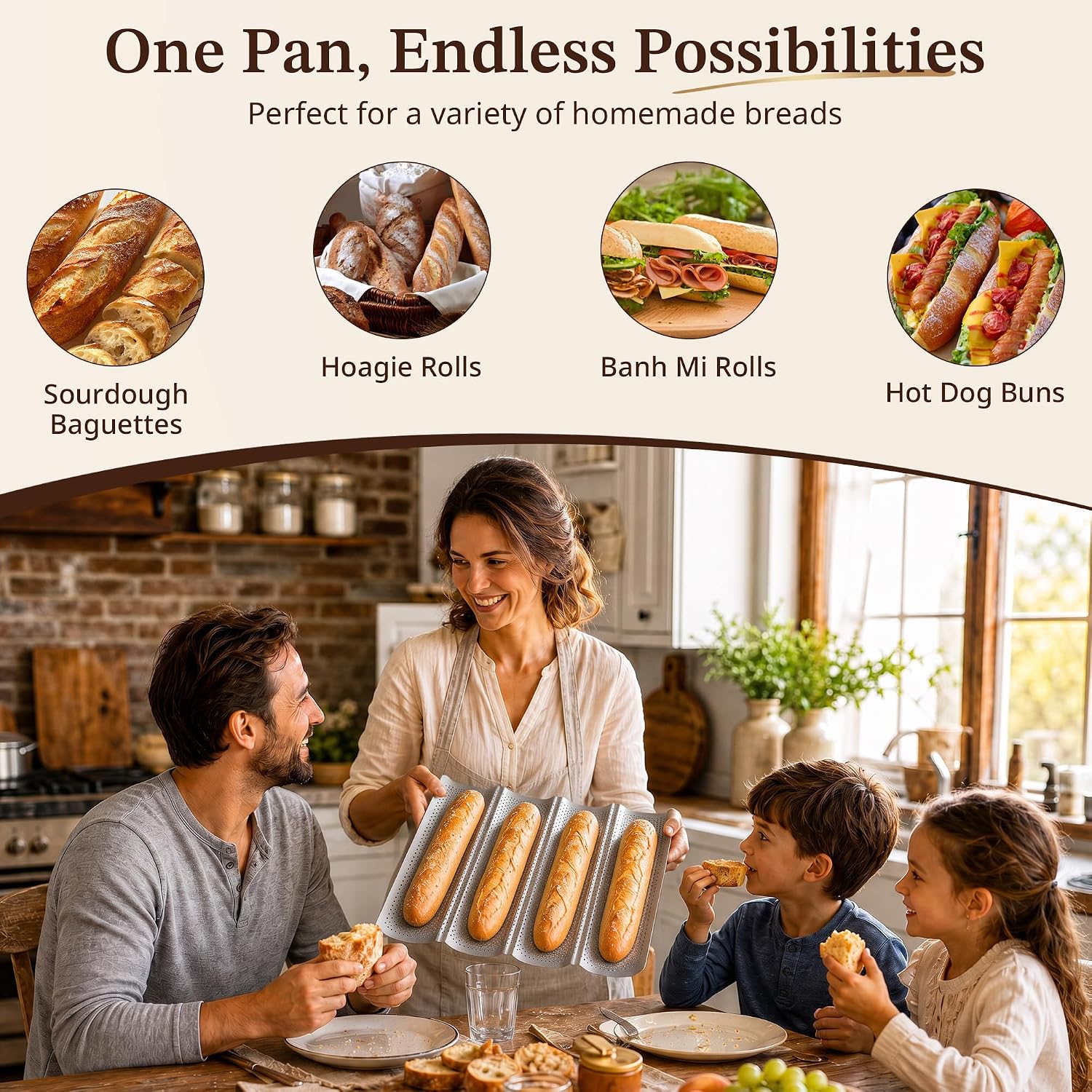 Thumbnail 6 de KITESSENSU Baguette Pan, 15" x 13