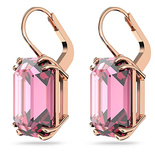 Thumbnail 2 de Swarovski Pendientes Millenia, Talla octogonal, Rosas, Baño tono oro rosa