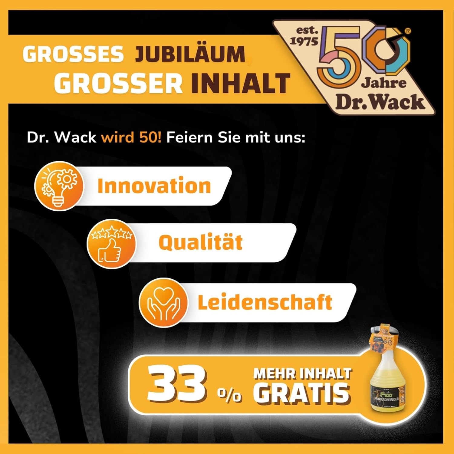 Thumbnail 1 de DR. WACK F100 Fahrradreiniger – 1 Liter Limited Edition (33% mehr Inhalt gratis)