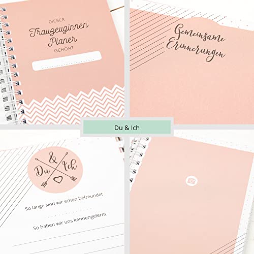 Detalle de Bonbon Villa Trauzeugin Planer – Der Planer für die Trauzeugin (Geschenk & Ringbuch)