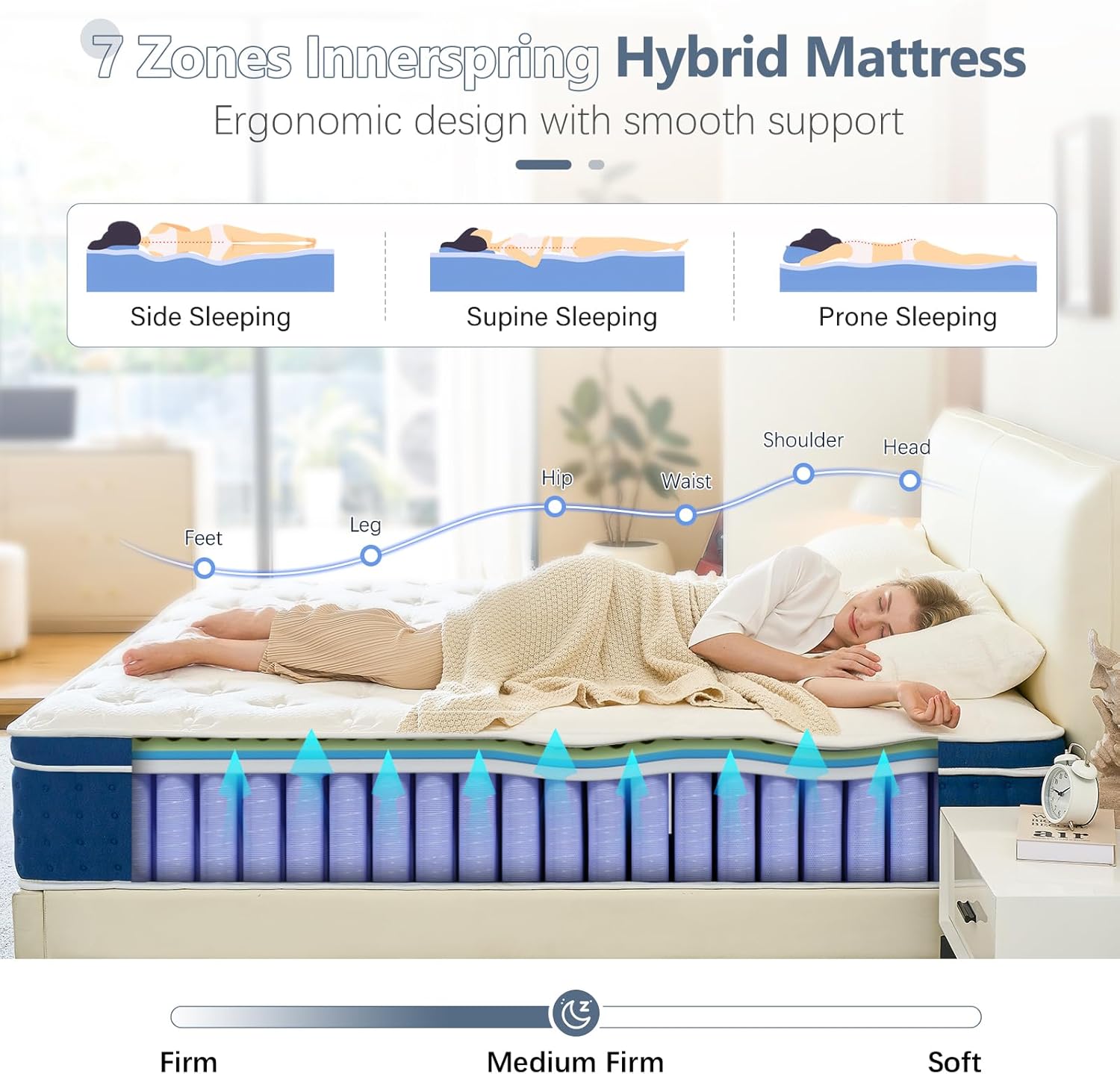 Thumbnail 3 de Bednew Single Hybrid Mattress 30cm