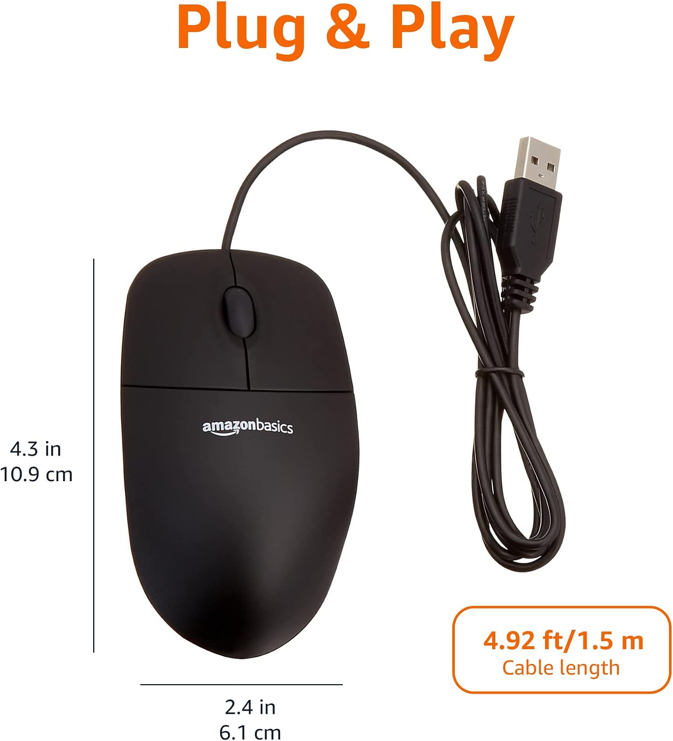 Thumbnail 4 de Amazon Basics 3-Button Wired USB Mouse 30-pack 🖱