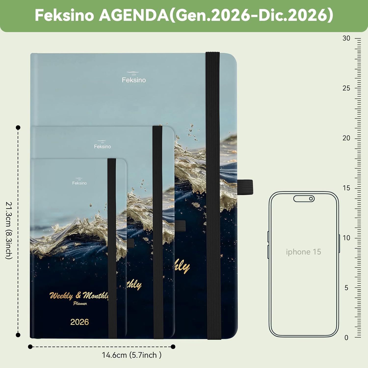 Thumbnail 1 de feksino Agenda Settimanale 2026 A5 82 pagine 📒
