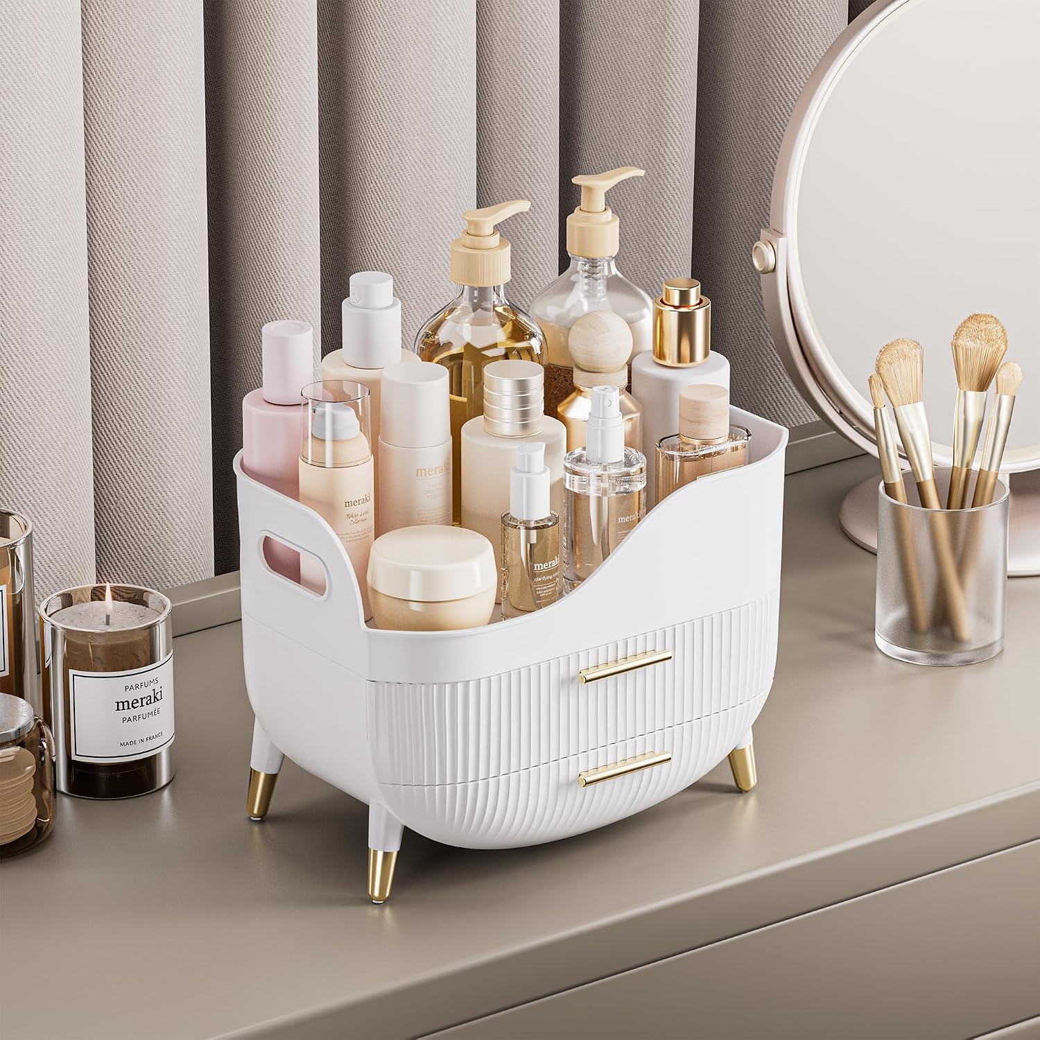 Thumbnail 3 de VG VISIONGOOD Make-Up Organizer 2 Schubladen Weiß