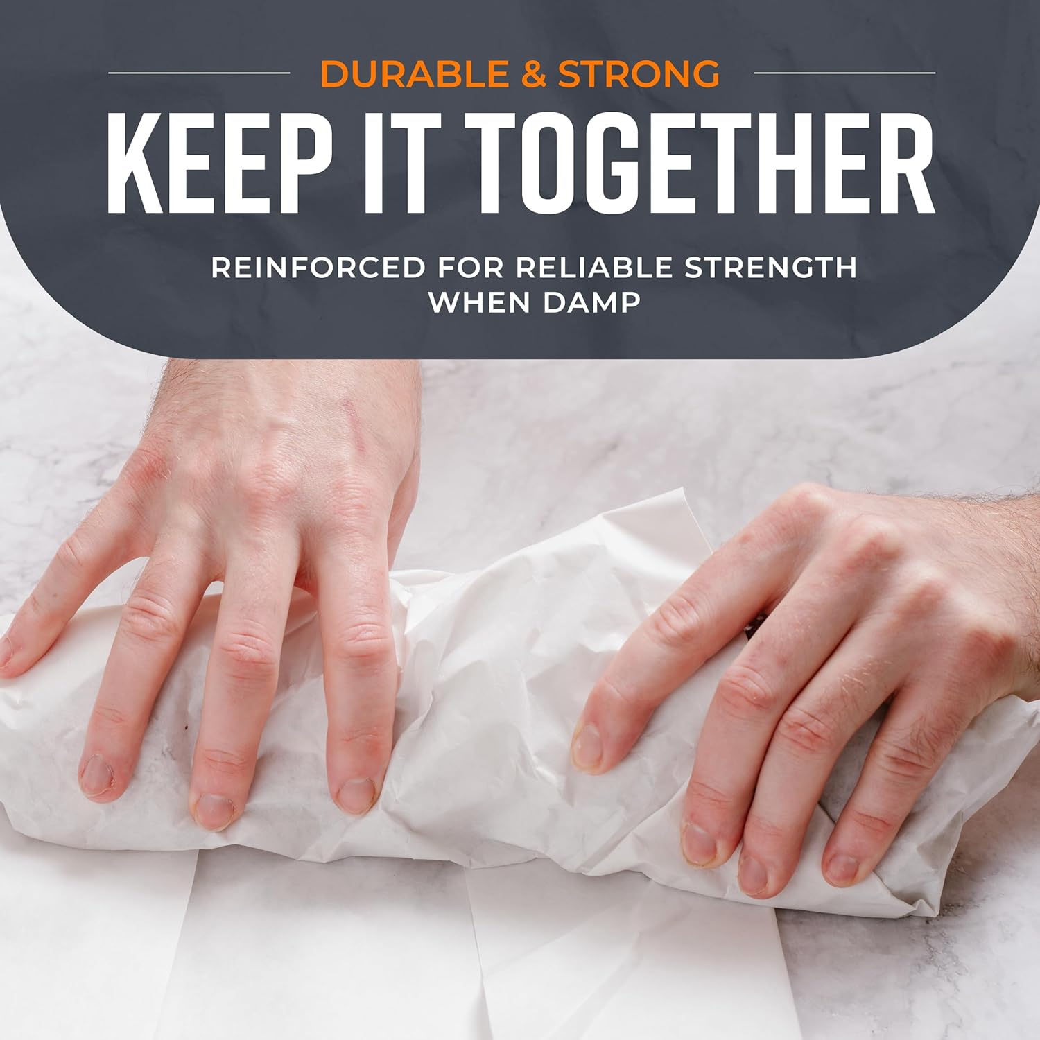 Detalle de White Kraft Butcher Paper Roll (18" x 150') — Unwaxed, Uncoated, Bleach-Free Style Paper for BBQ, Packaging & Sublimation