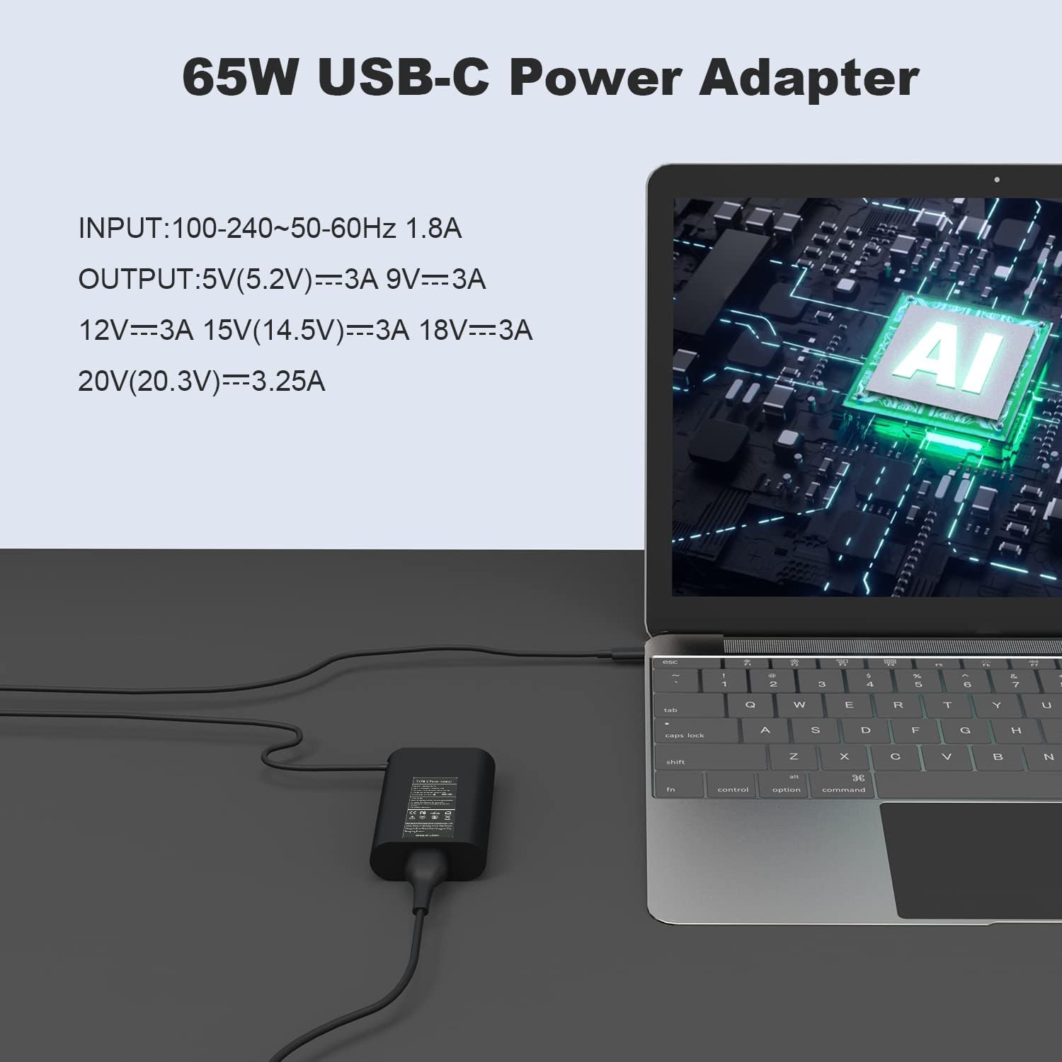 Thumbnail 4 de FUDCOCWN 65W USB-C Laptop Charger for Dell Latitude and XPS, plus Chromebooks