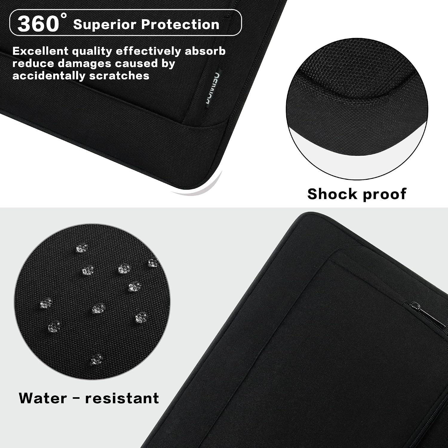 Detalle de DOMISO 17-17.3 inch Laptop Sleeve Case: Large Capacity Shoulder Bag