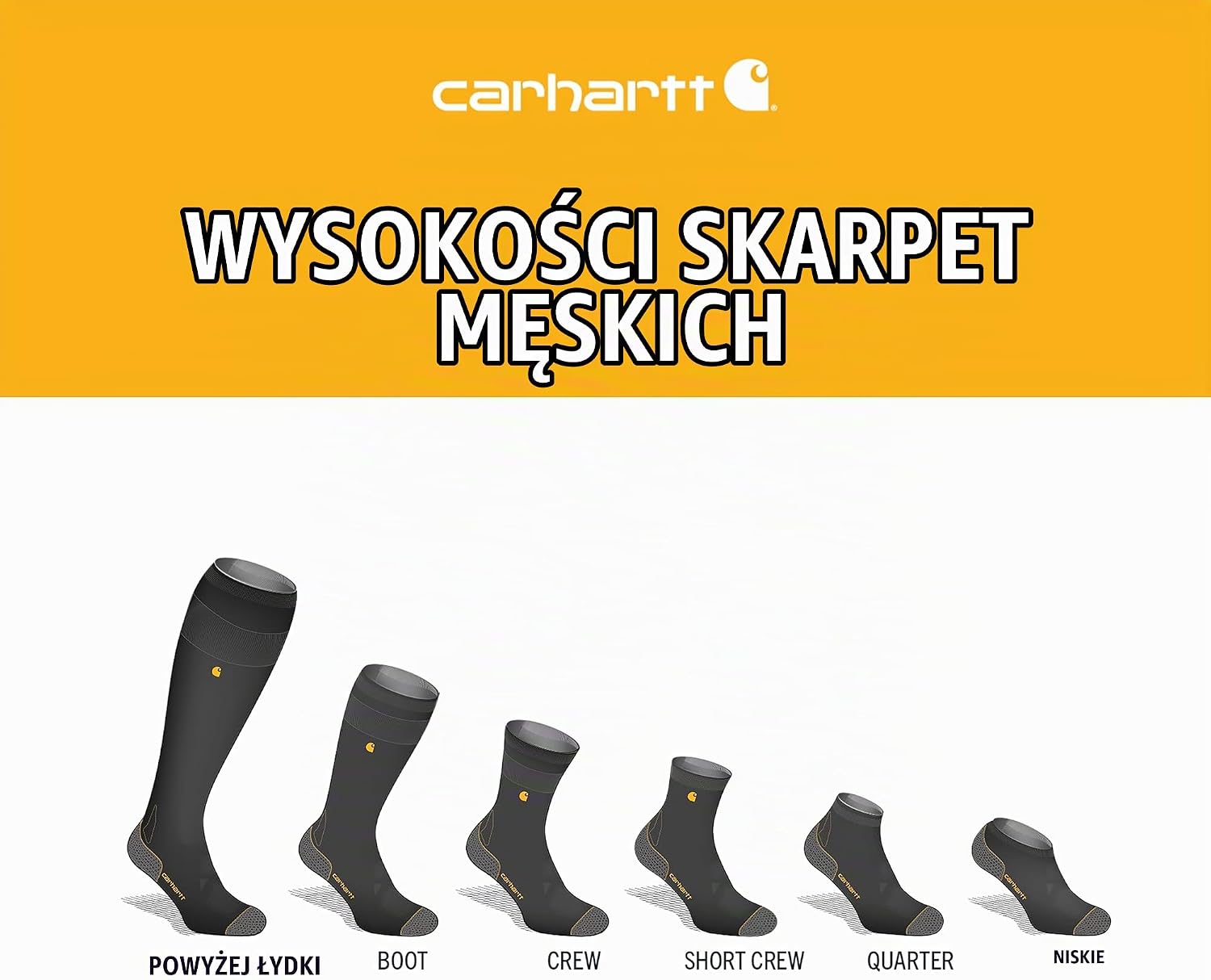 Thumbnail 2 de Carhartt Force SC2252-M męskie skarpety robocze, średniej grubości, 2 sztuki