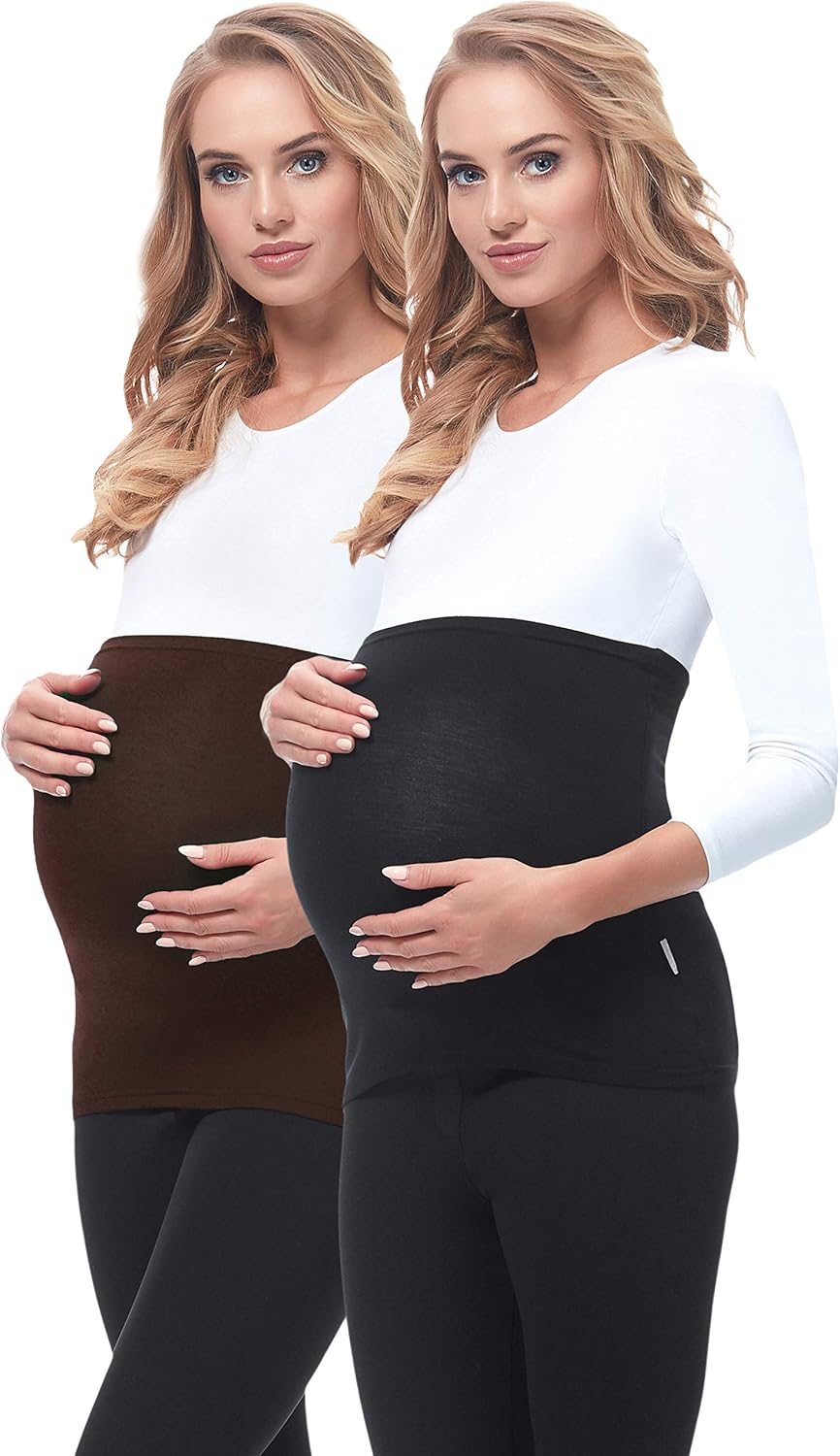 Detalle 2 de Pack de 2 ceintures de grossesse Be Mammy 169 pour femme enceinte