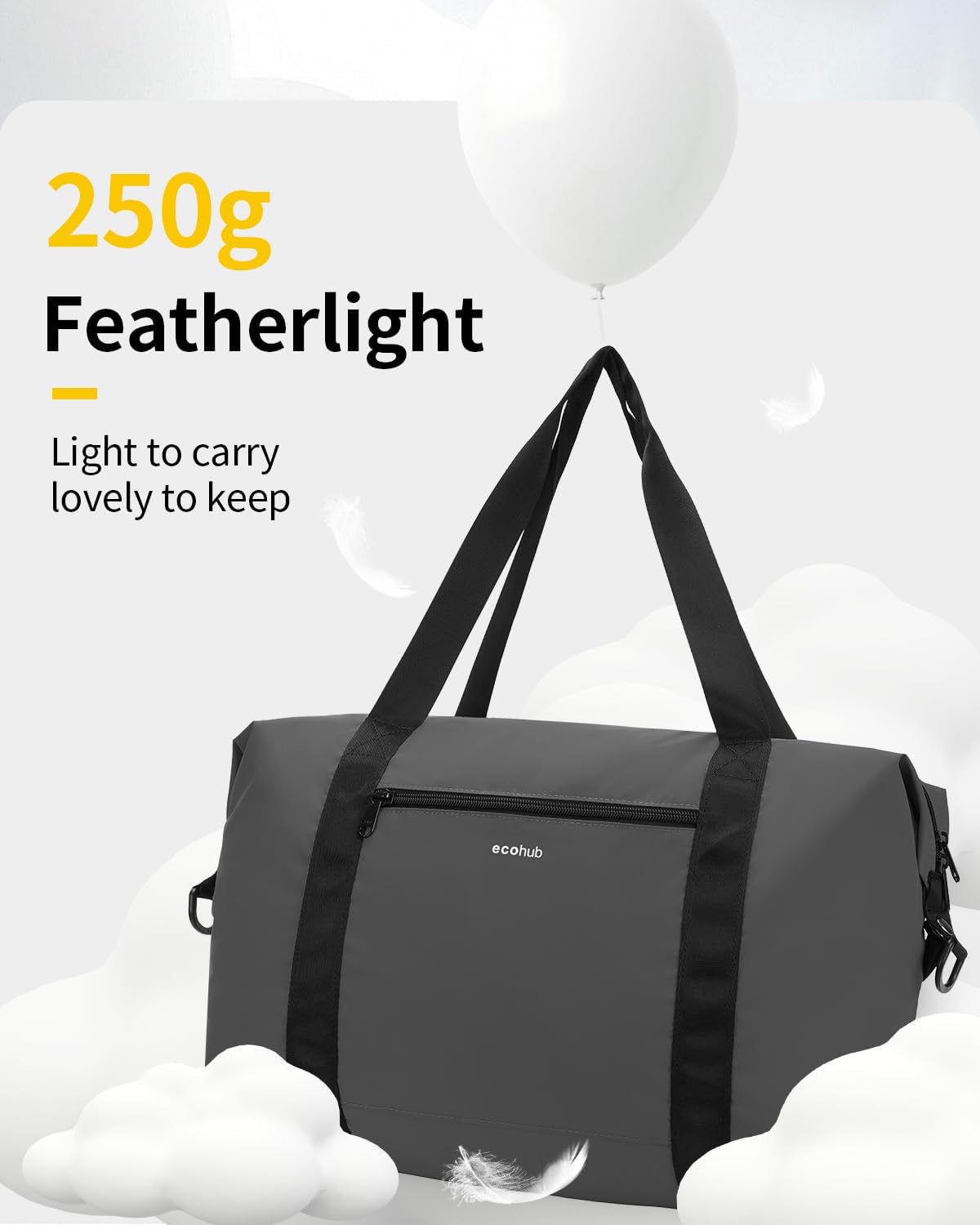 Thumbnail 4 de ECOHUB 24L Foldable Ryanair Cabin Bags — 2 Pack, Underseat Holdall, Water-Resistant Lightweight Duffel