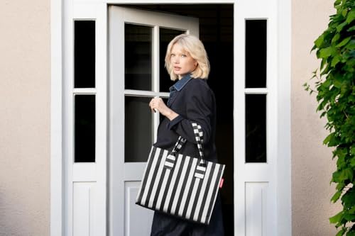 Detalle de reisenthel Daily Shopper Summerstripes Black – Moderner, geradliniger Alltags- und Einkaufsbegleiter