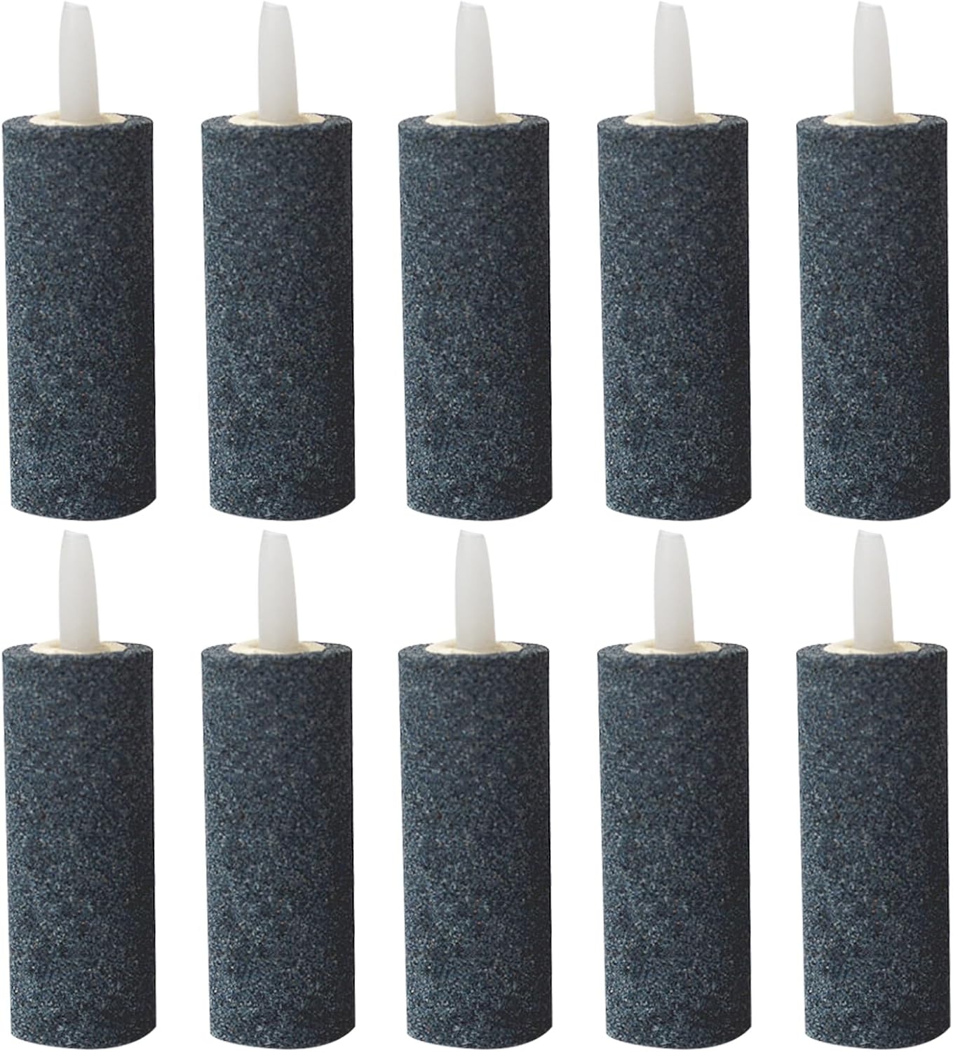 YMWALK Air Stone for Fish Tank (10 Pack) – 20 x 50mm cylinder bubble diffusers