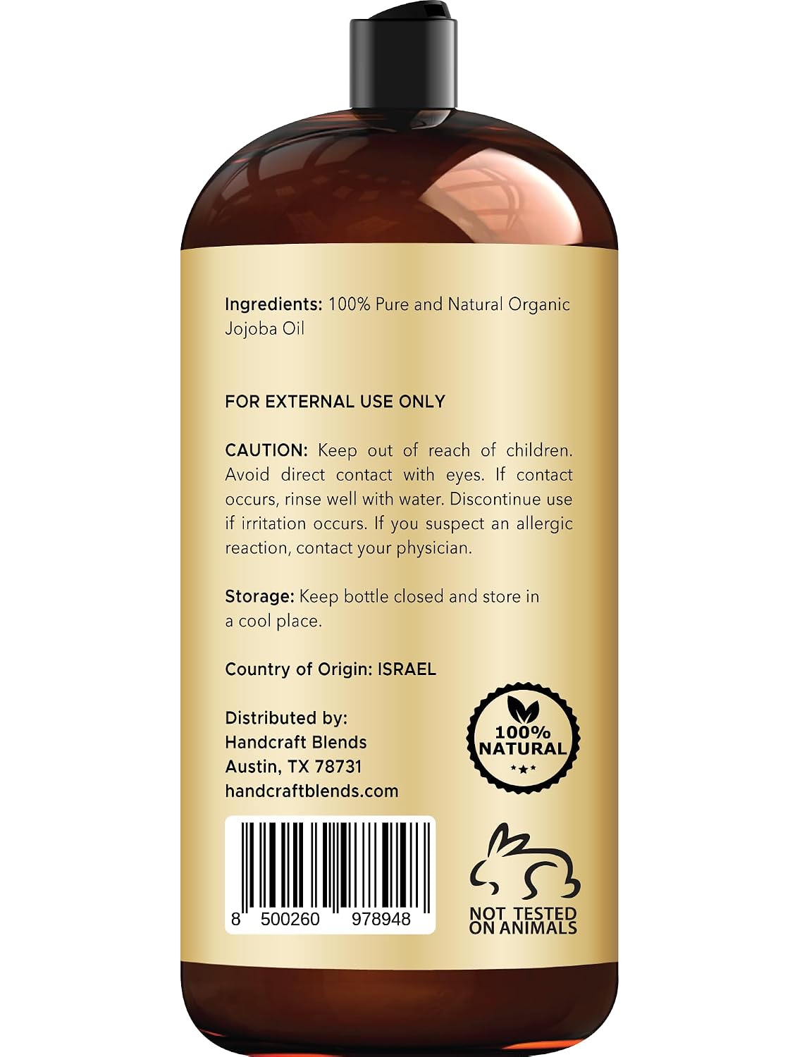 Detalle de Handcraft Blends Jojoba Oil 28 Fl Oz
