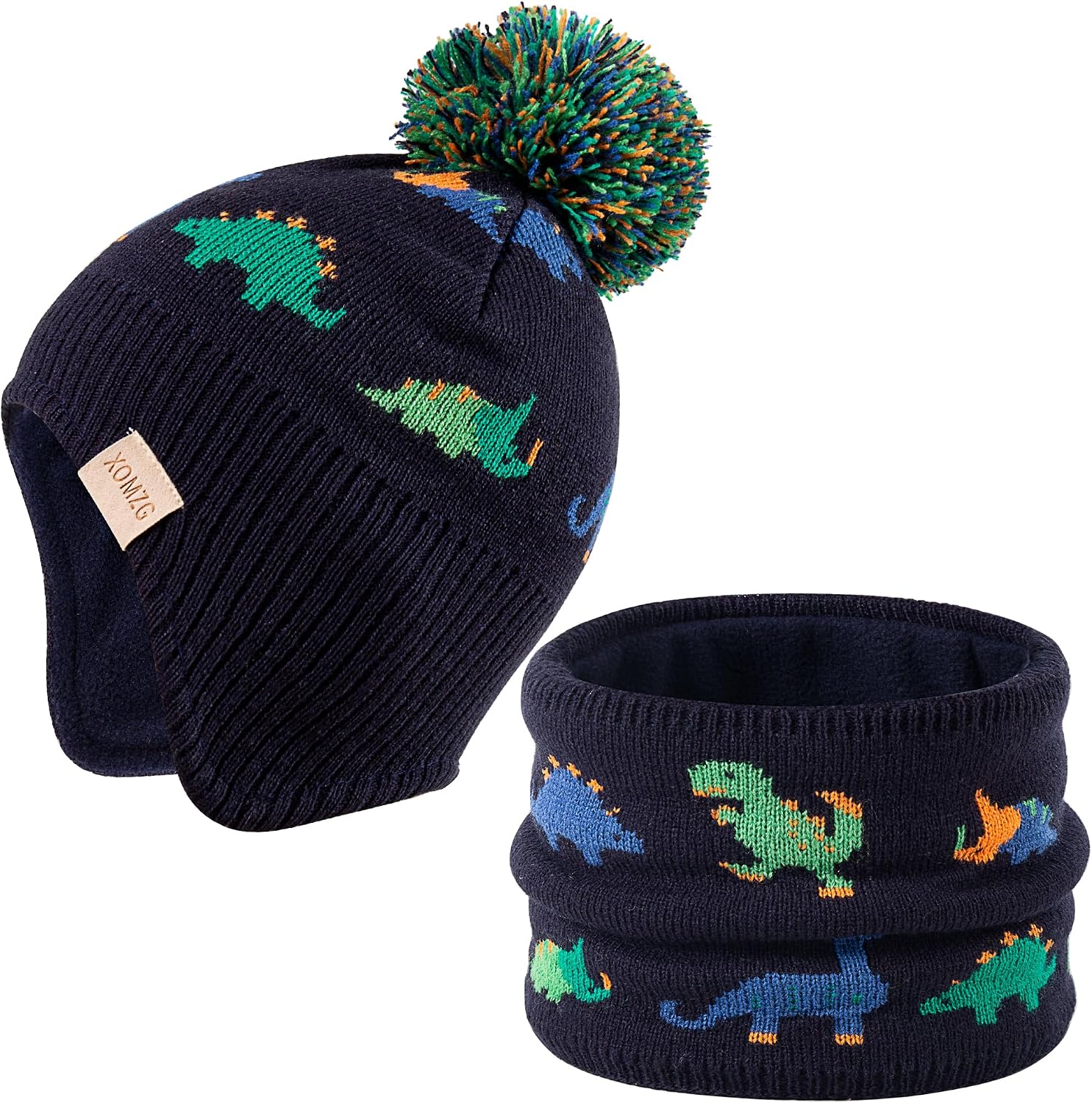 Detalle de Toddler Knit Hat and Scarf Set, Acrylic