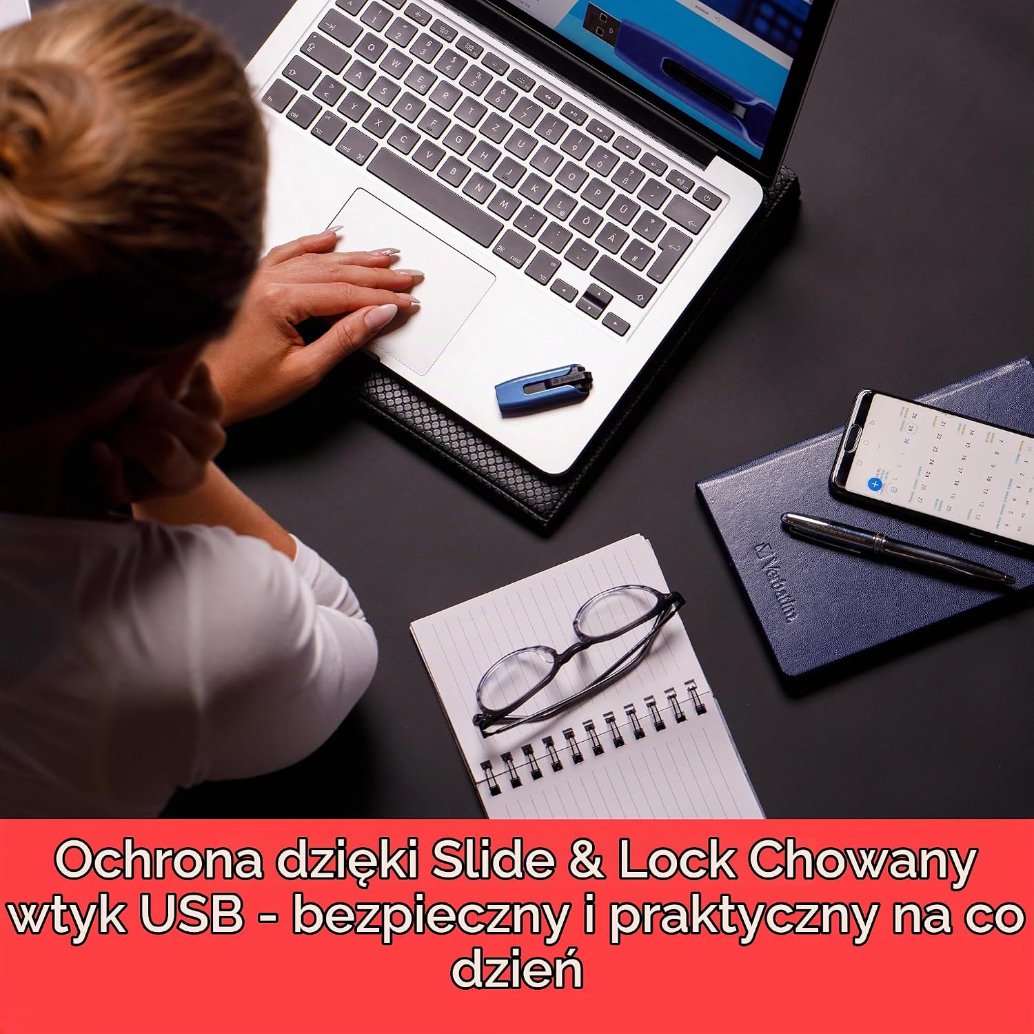Detalle de Verbatim Store 'n' Go V3 MAX pendrive USB 128 GB z mechanizmem wysuwanym