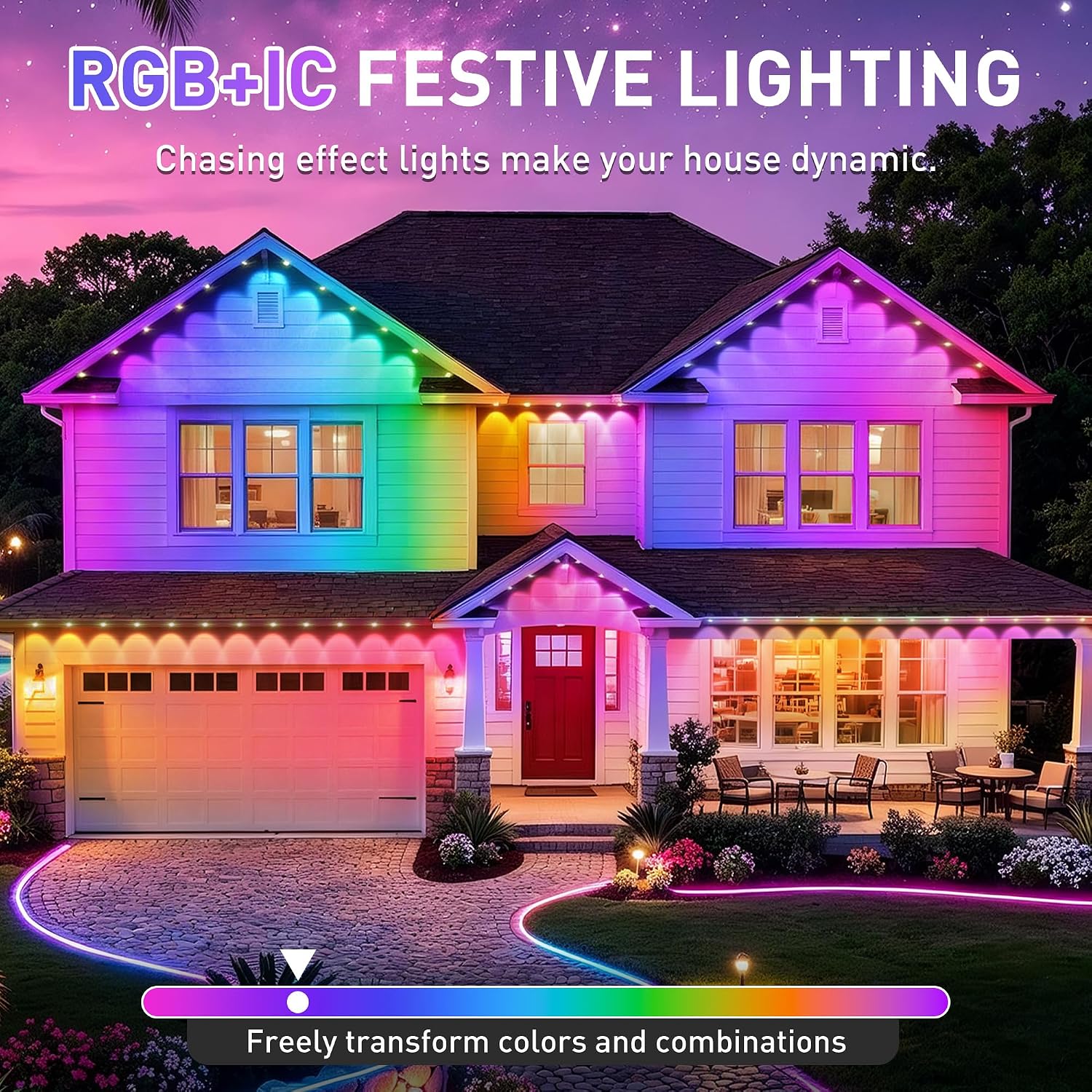 Detalle 2 de LITSOUL Permanent Outdoor Lights 600FT