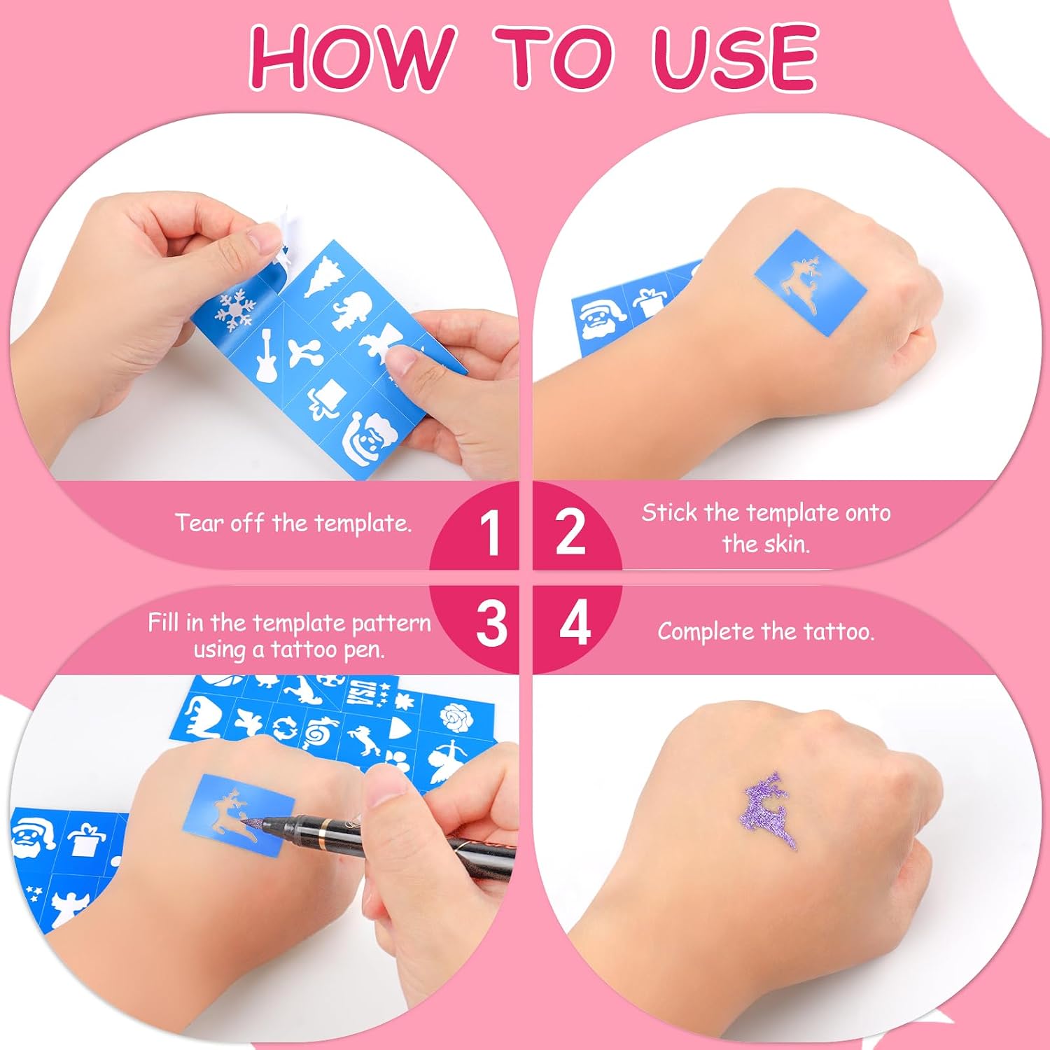 Thumbnail 3 de Razet Tattoo Stifte Kinder 10 Stück Glitzer Set