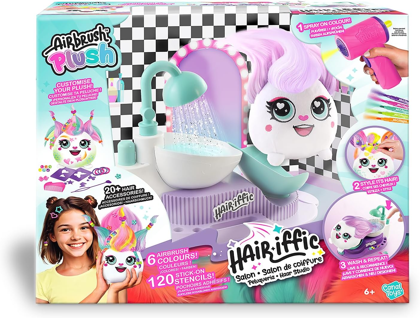 Detalle 2 de Canal Toys Airbrush Plush Hair'iffic Salon
