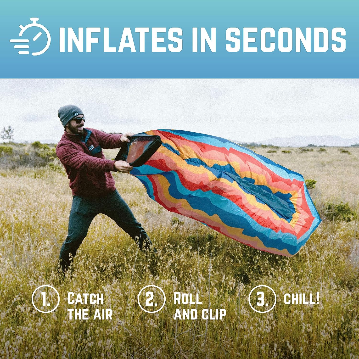 Detalle 2 de Chillbo Inflatable Couch – Unique Designs with No-Pump Setup