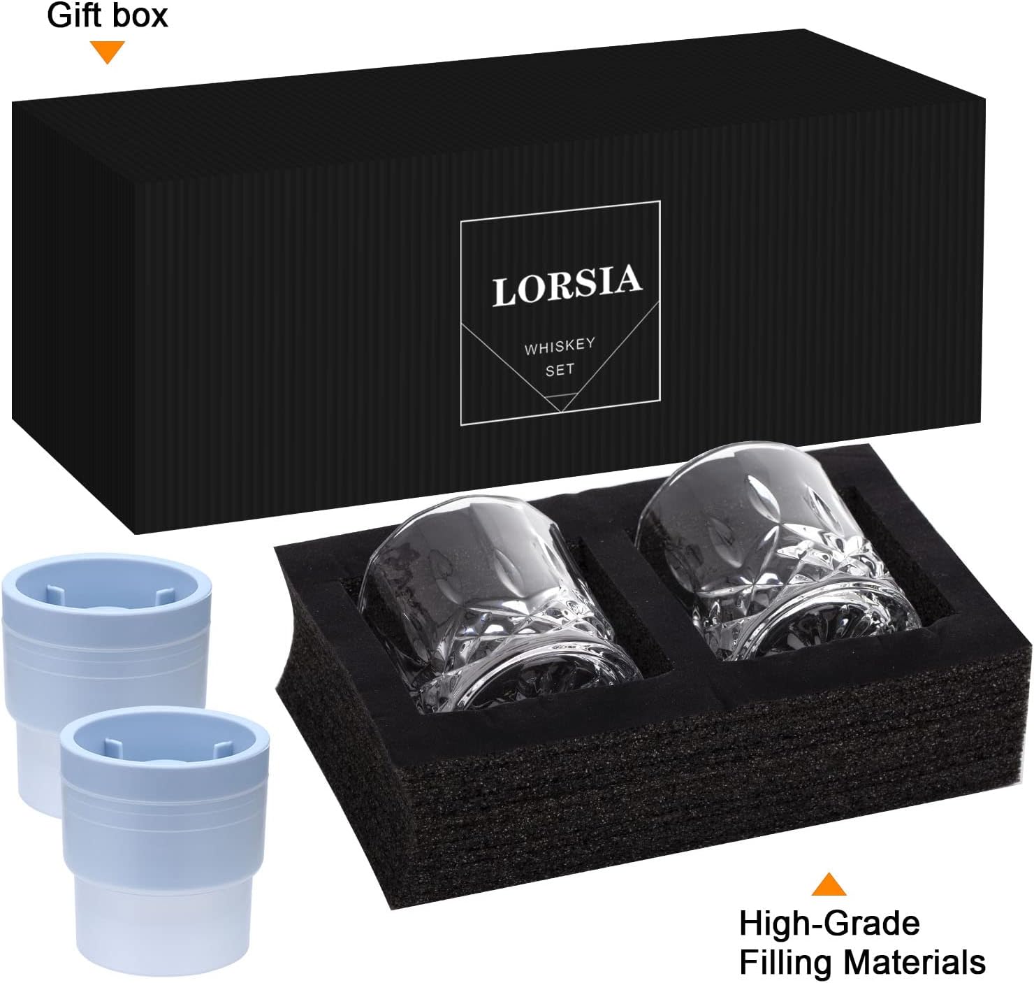 Detalle 2 de Whiskey Rocks Glass Set of 4, 10 oz 🥃
