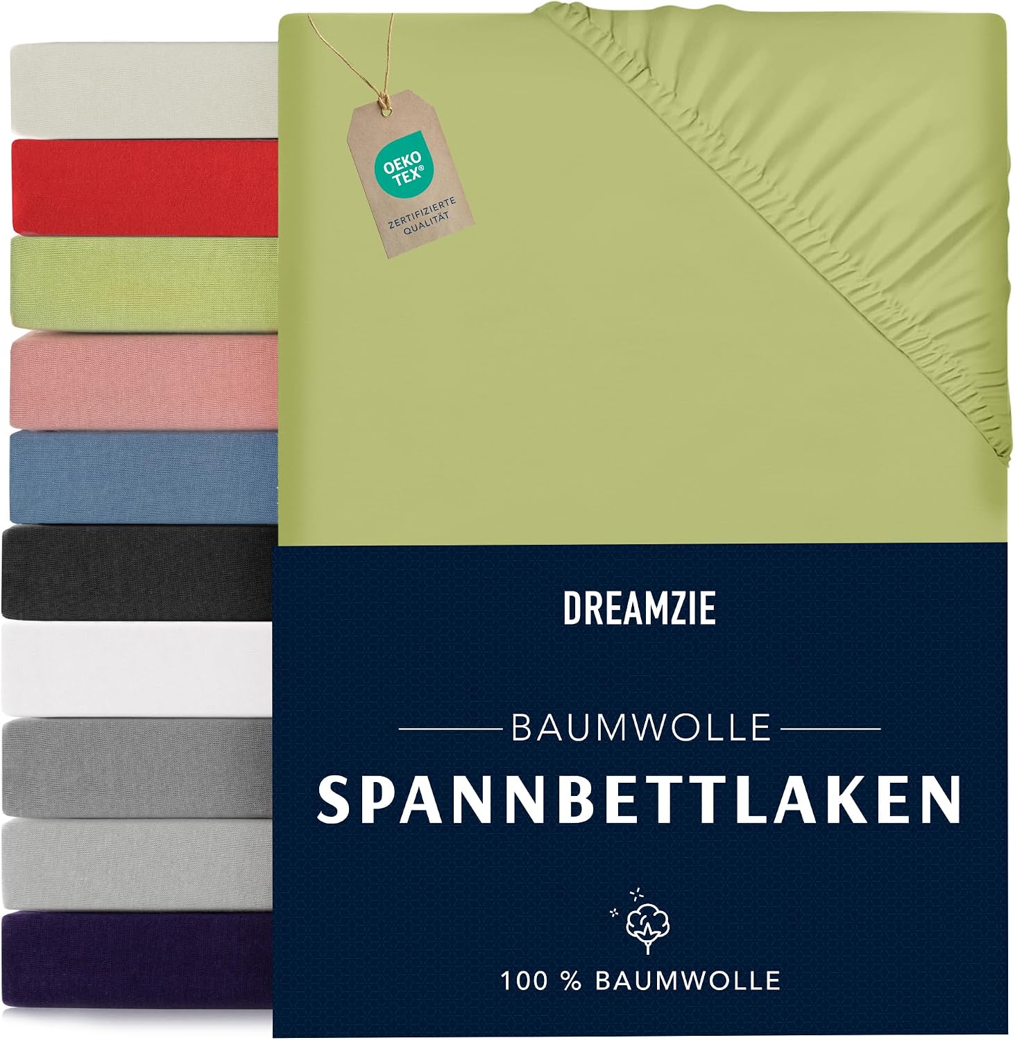Detalle de Dreamzie Spannbettlaken 140x190/200 Jersey