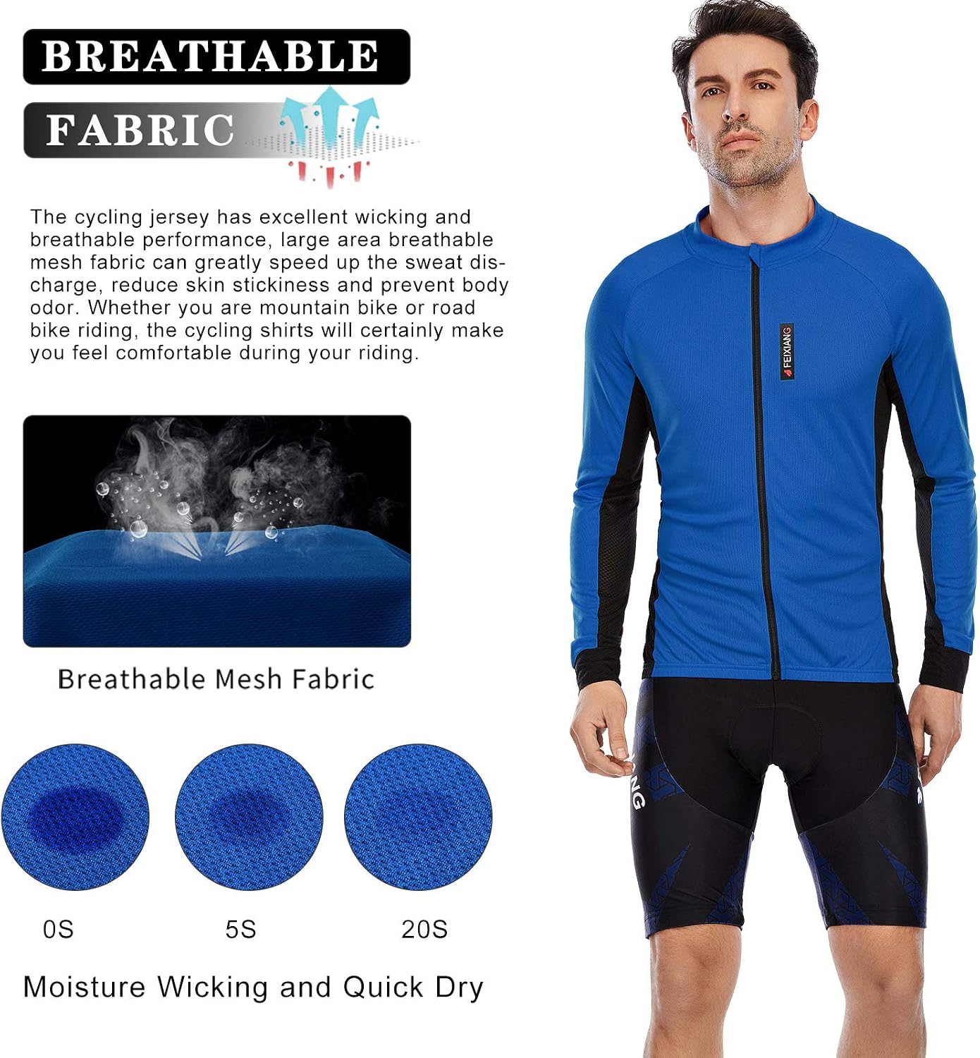 Detalle 2 de Maglia ciclismo 3 tasche MEETWEE