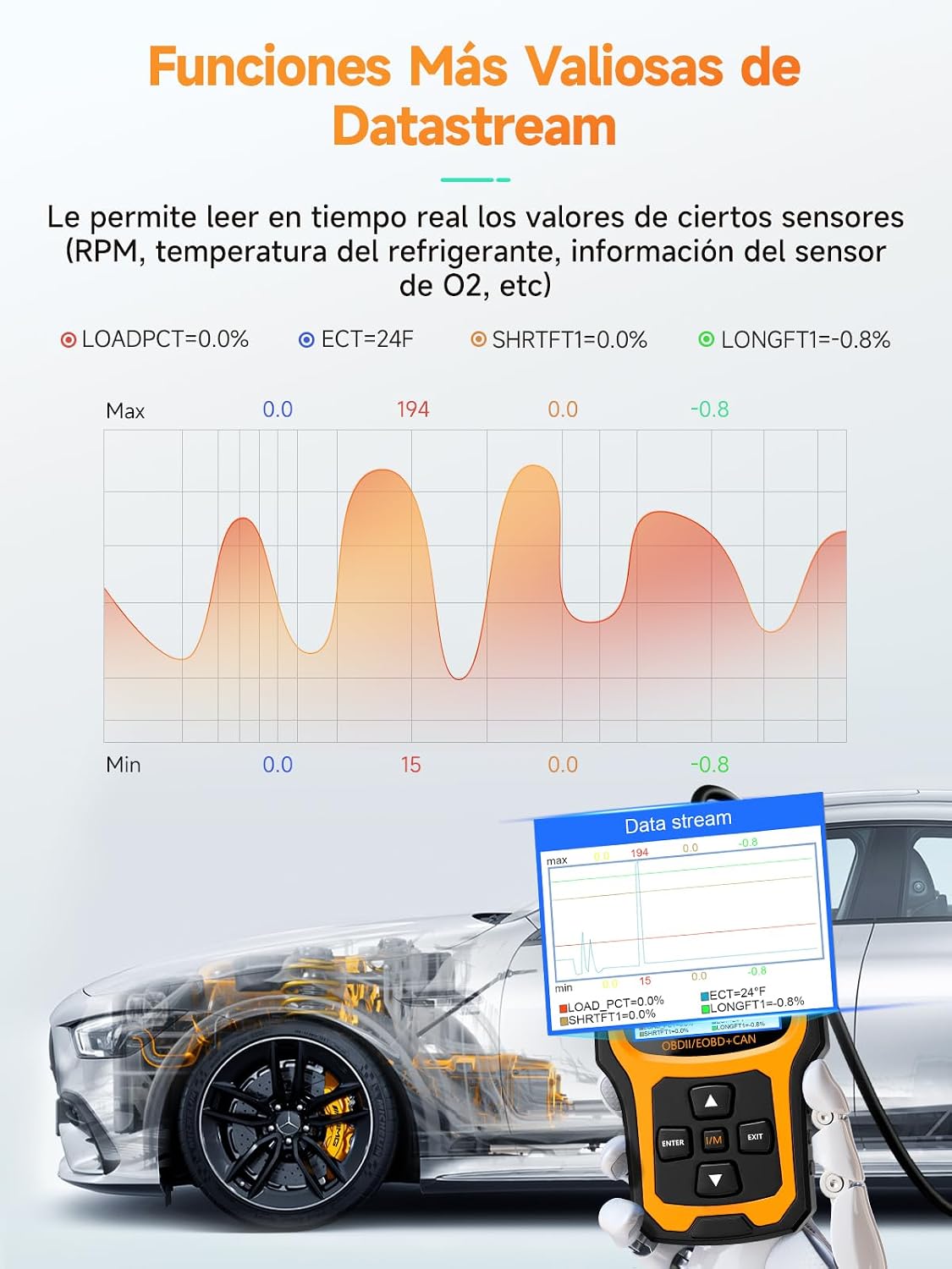 Thumbnail 5 de ANCEL AD410 Escáner OBD2 Multimarca 2,4