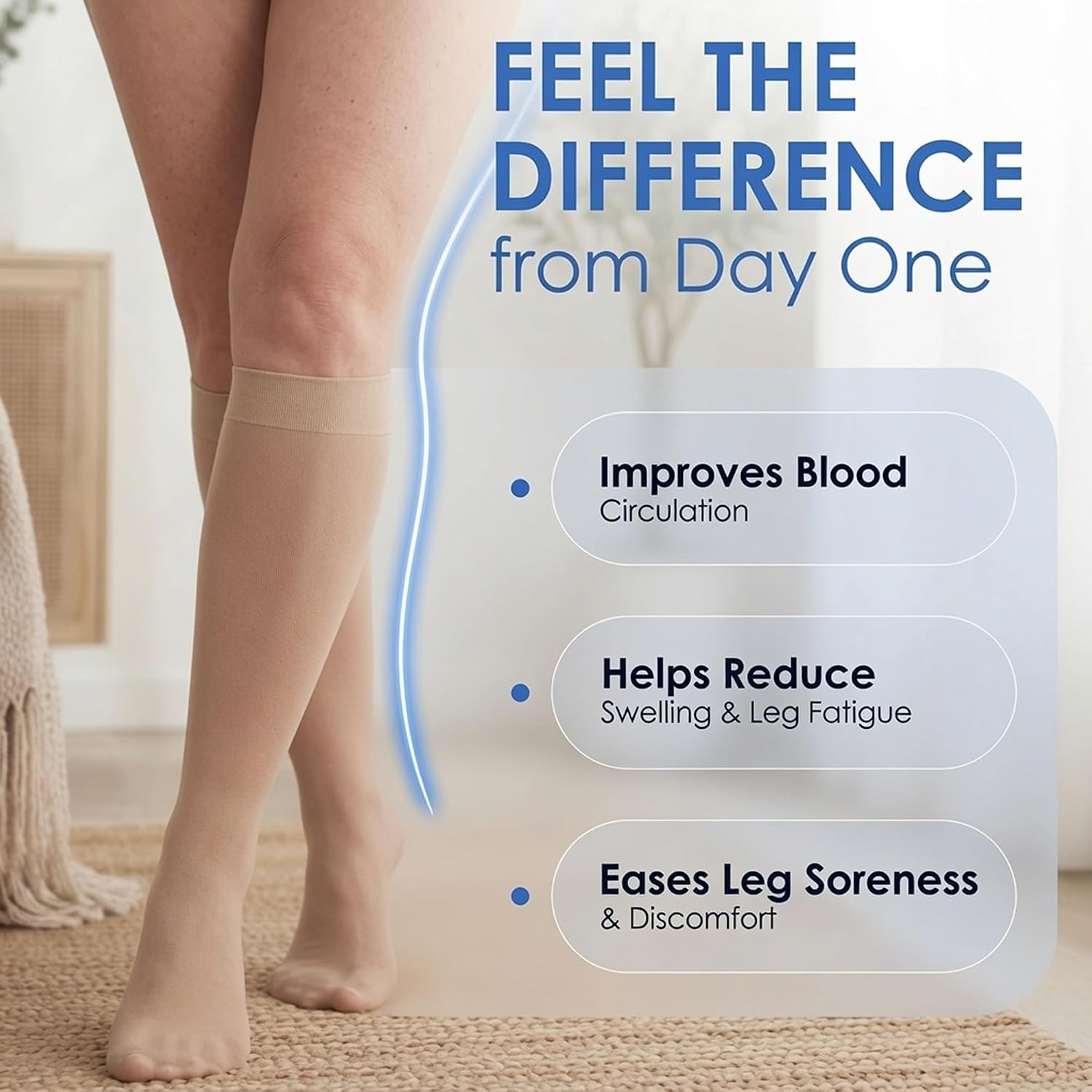 Detalle de ABSOLUTE SUPPORT A101 Sheer Women's Compression Socks, 15-20 mmHg