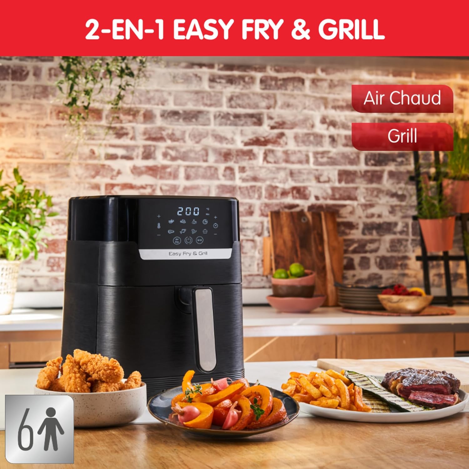 Detalle 2 de Moulinex Easy Fry & Grill EZ505810 friteuse sans huile 4,6 L đ
