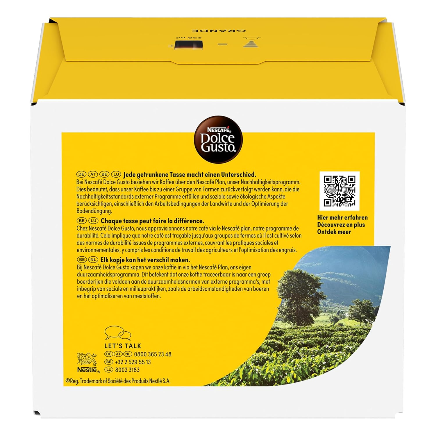 Detalle de NESCAFÉ Dolce Gusto Grande Kaffeekapseln – 3er Vorratspack (3 x 30 Kapseln)