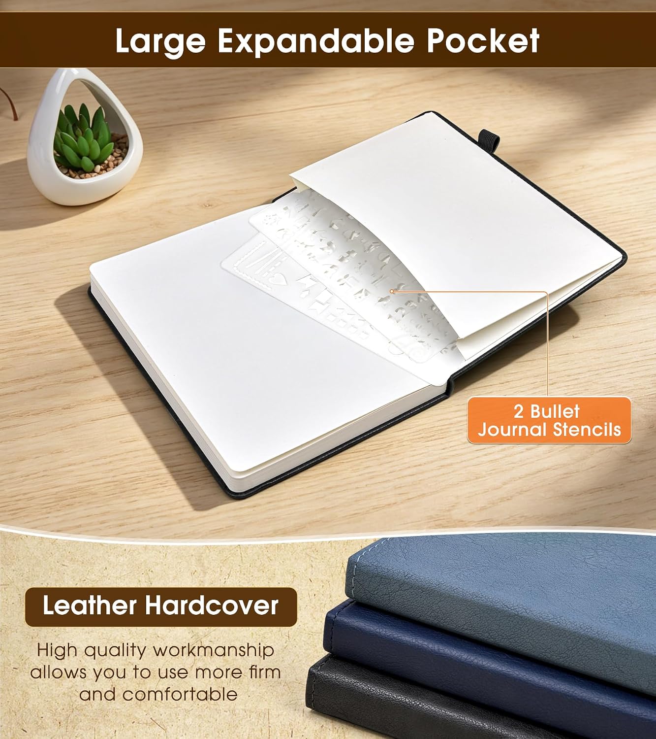Thumbnail 6 de KWULP A5 Blank Sketchbook, 160 Pages, 100 GSM Paper, Lay-Flat Binding