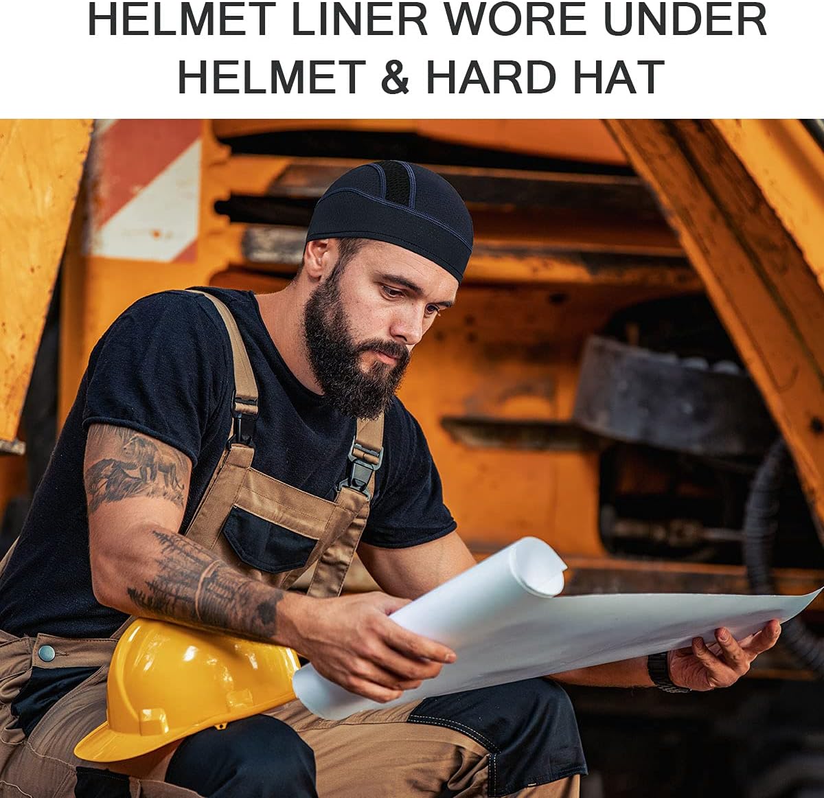 Detalle 2 de Skull Cap Helmet Liner Beanie – Cooling Mesh Under-Helmet Hat