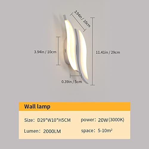 Detalle de Goeco Aplique Pared Interior LED 12W 3000K – Lámpara de Pared Moderna para Pasillo, Dormitorio y Sala