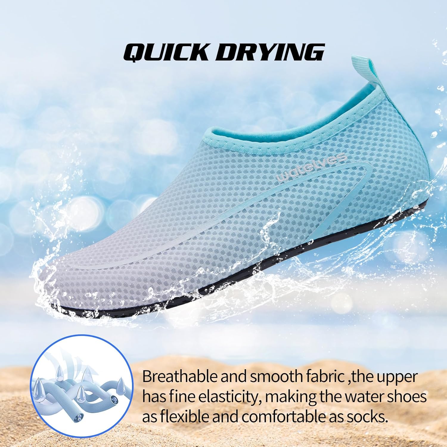 Thumbnail 4 de WateLves Swim Water Shoes Aqua Socks Barefoot for Sea Beach Swimming Shoes (Aqua socks-style)