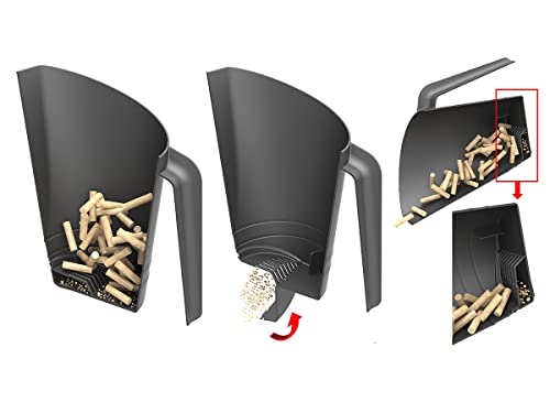 Detalle de EDA Jura Montania XL, pelle à granulés 2,4 L en plastique recyclé, noire