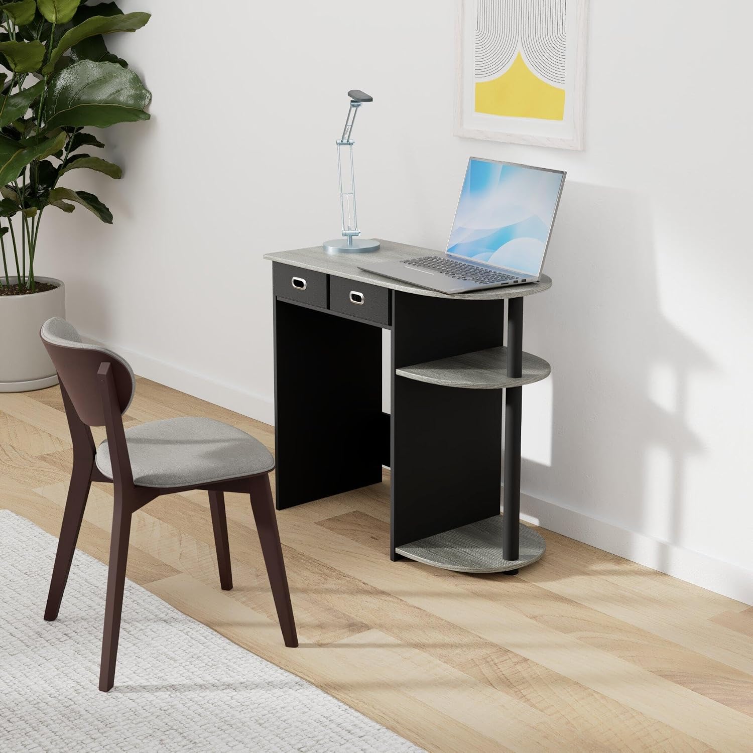Detalle 2 de Furinno Go Green Escritorio de Madera 🌳, Diseño Moderno y Funcional