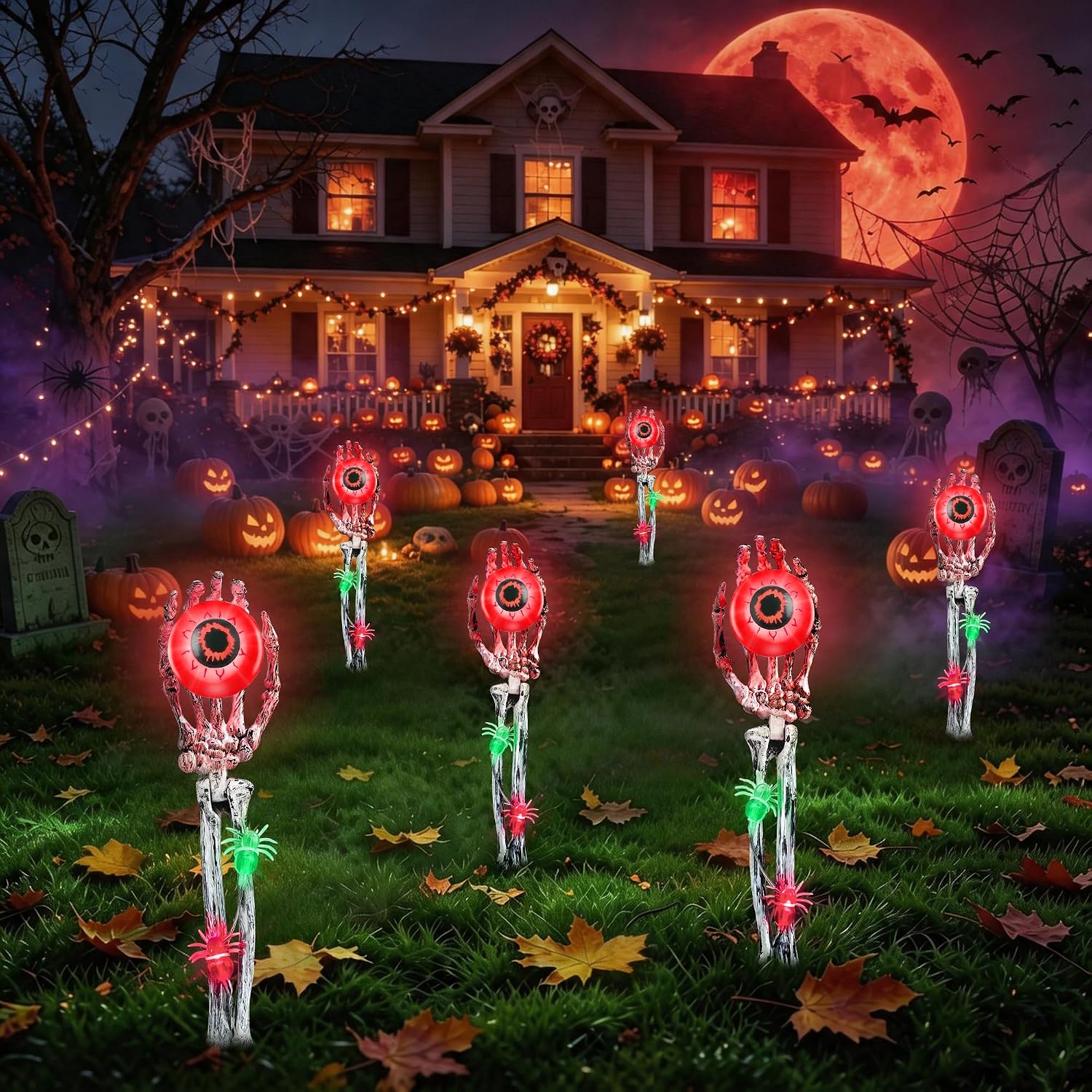 Thumbnail 6 de Skeleton Hand Halloween Stake Lights, 2-Pack