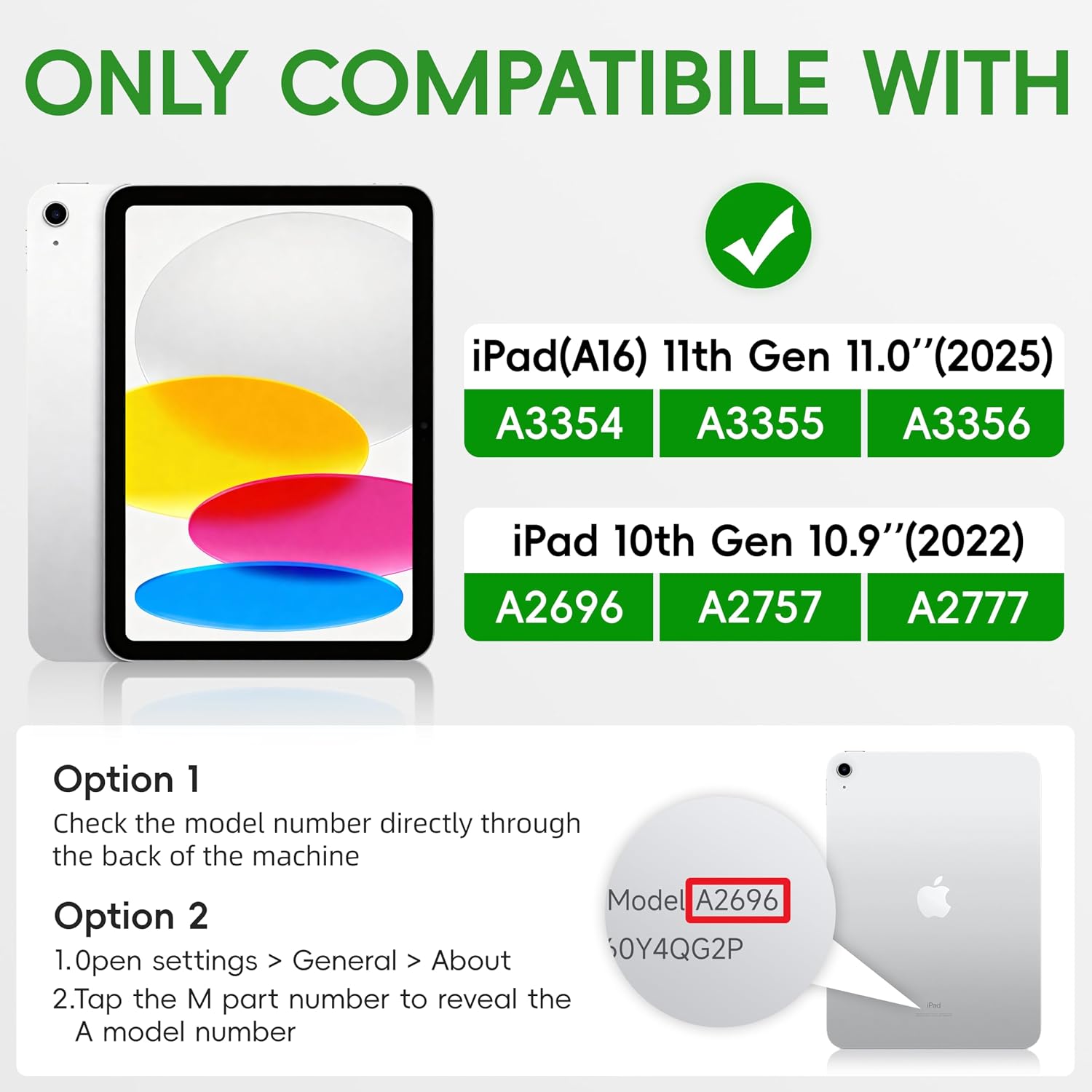 Thumbnail 1 de Andnary Case for iPad 11-inch 360° Rotating Stand
