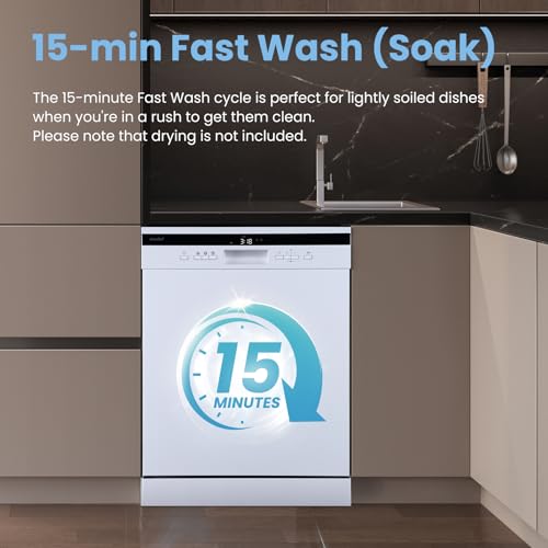 Thumbnail 3 de COMFEE' Full Size Freestanding Dishwasher, 14 Place Settings, White