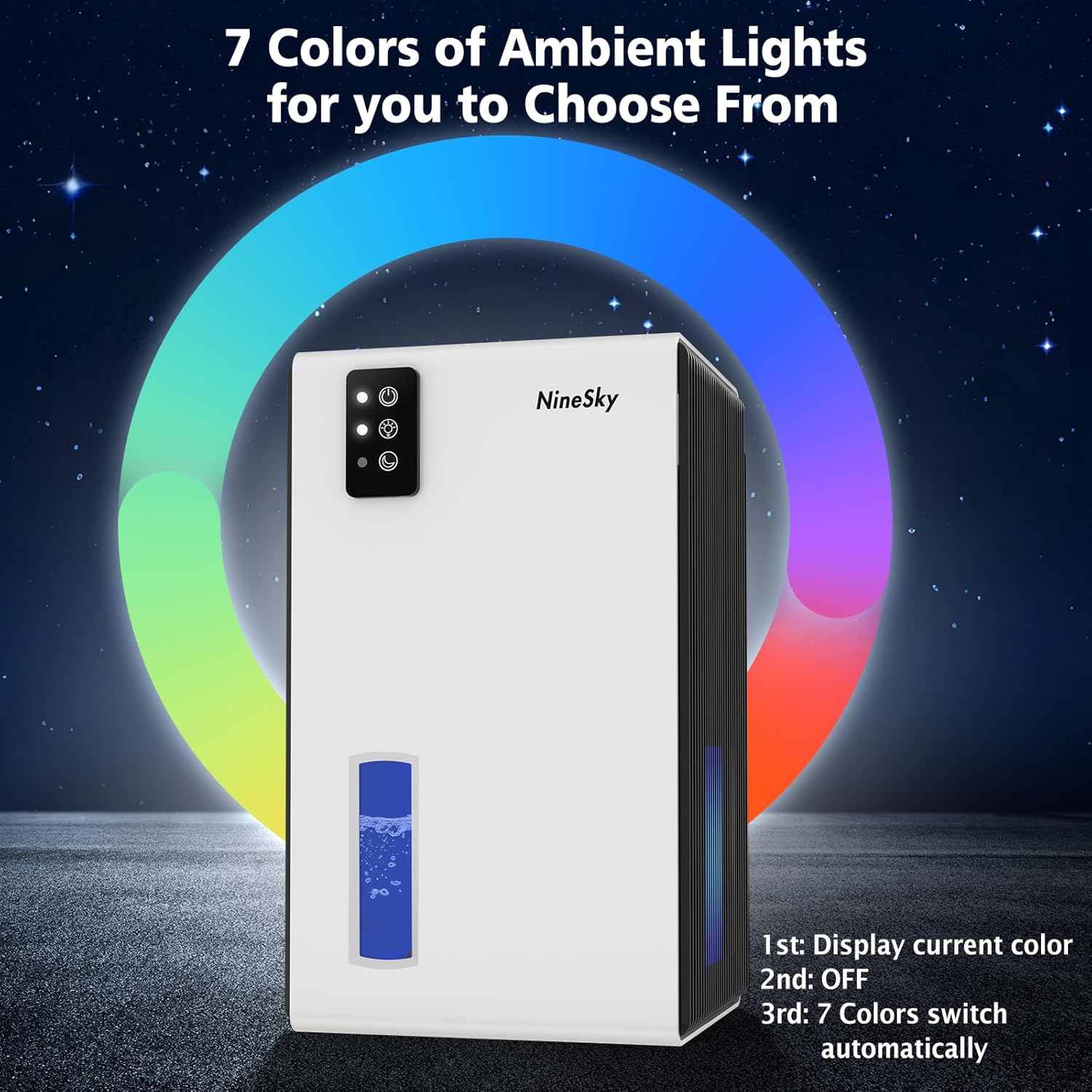 Detalle 2 de NineSky Dehumidifiers 95 oz Water Tank for 1000 sq ft ๐