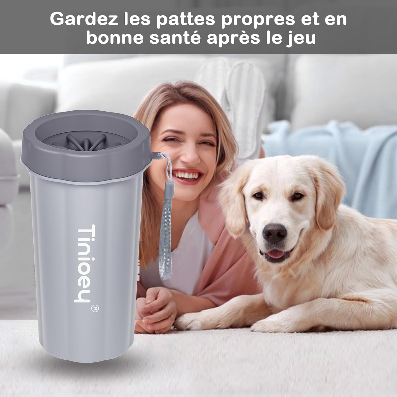 Thumbnail 2 de Tinioey Nettoyeur Pattes Grand Chien 3 Serviettes
