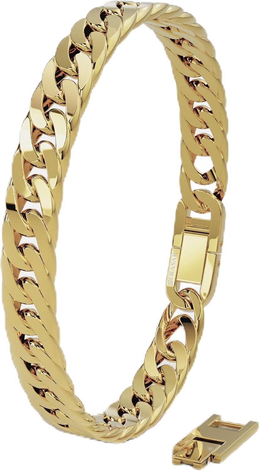 Thumbnail 6 de SERASAR bracciale da uomo in acciaio inox 316L impermeabile, chiusura sicura e tre colori