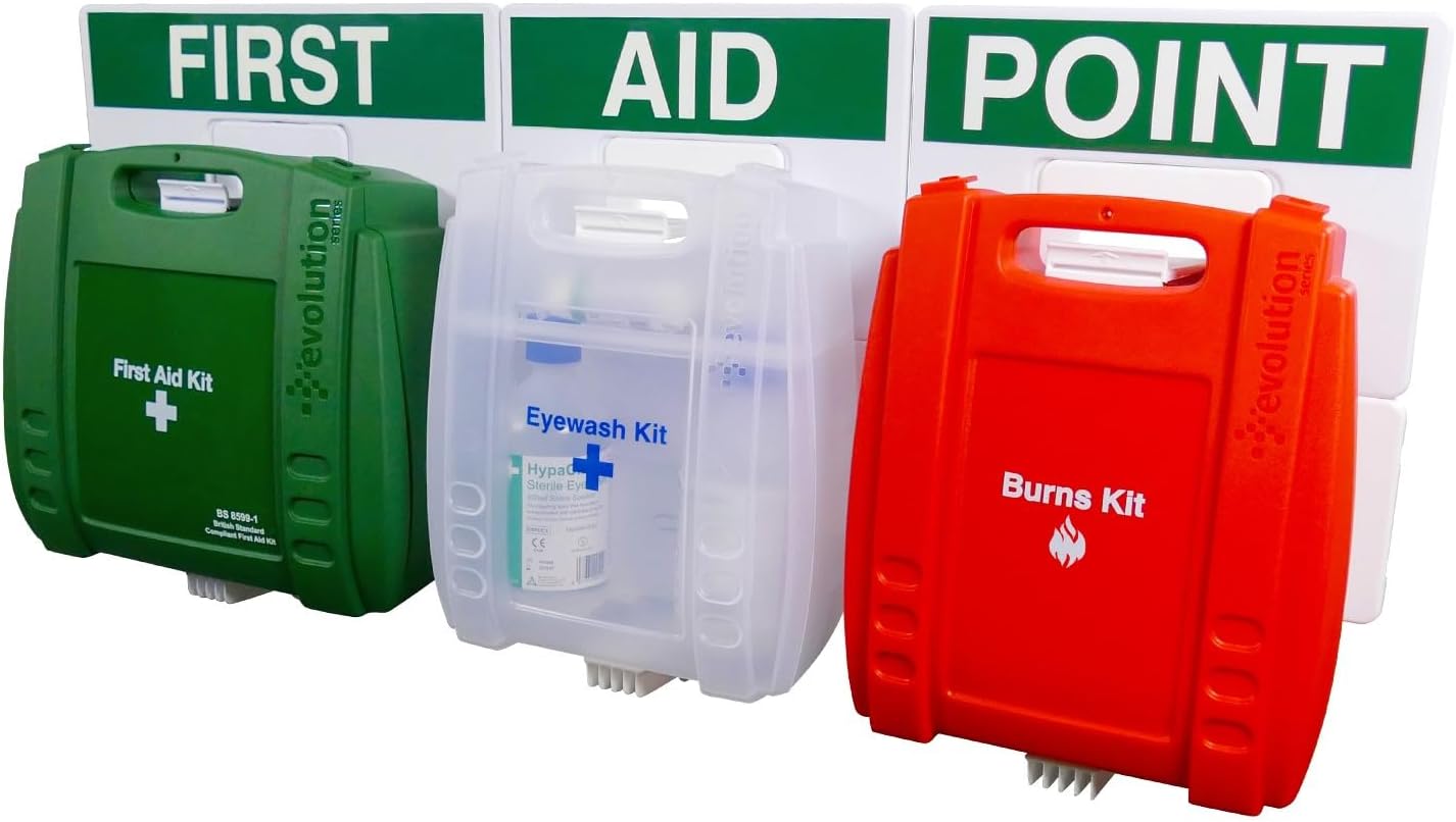 Detalle de Safety First Aid Group Evolution First Aid, Eye Wash & Burns Point (Large) – 43cm x 91cm