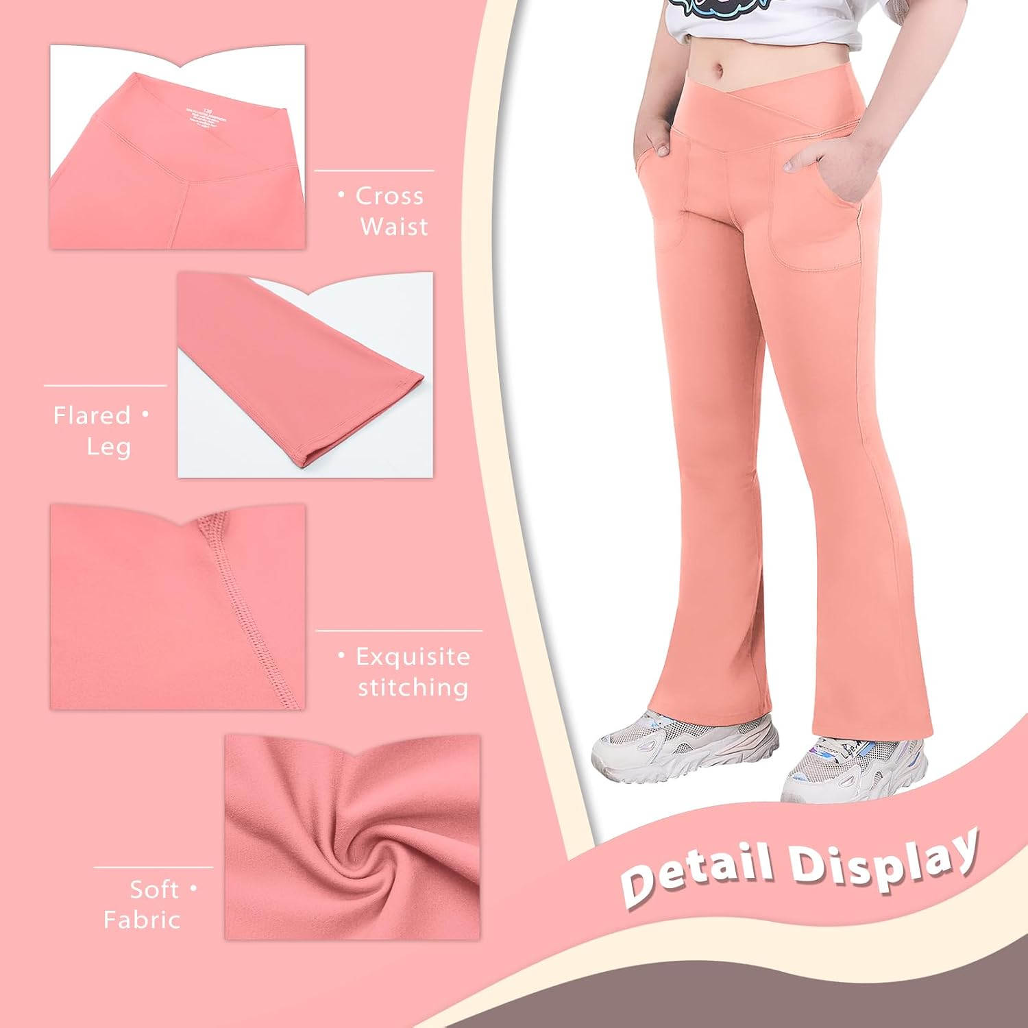 Thumbnail 5 de Leggings évasés Glacspyg fille avec poches et taille en V
