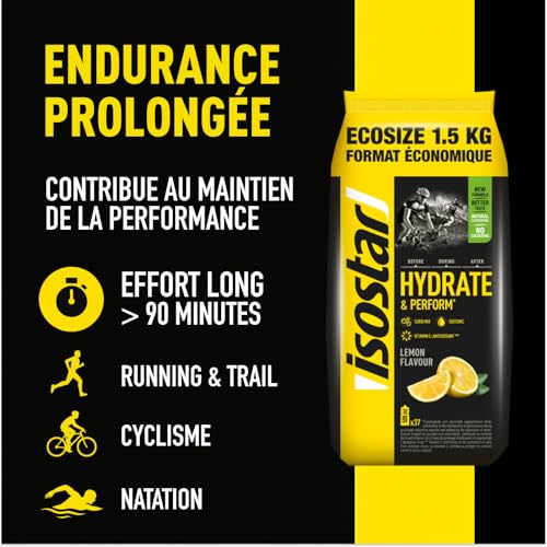 Thumbnail 3 de ISOSTAR Hydrate & Perform Citron – Poudre Boisson Isotonique Sport (1,5 kg)