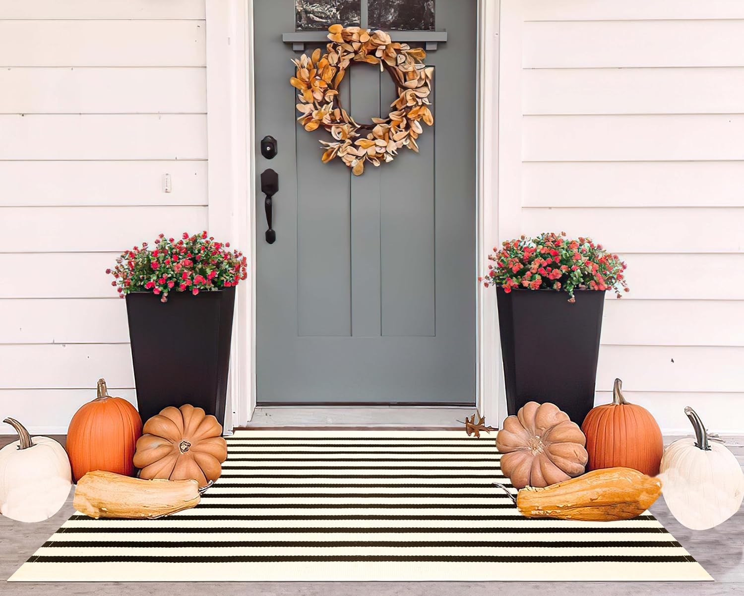 Thumbnail 6 de Striped Outdoor Rug, 24" x 51