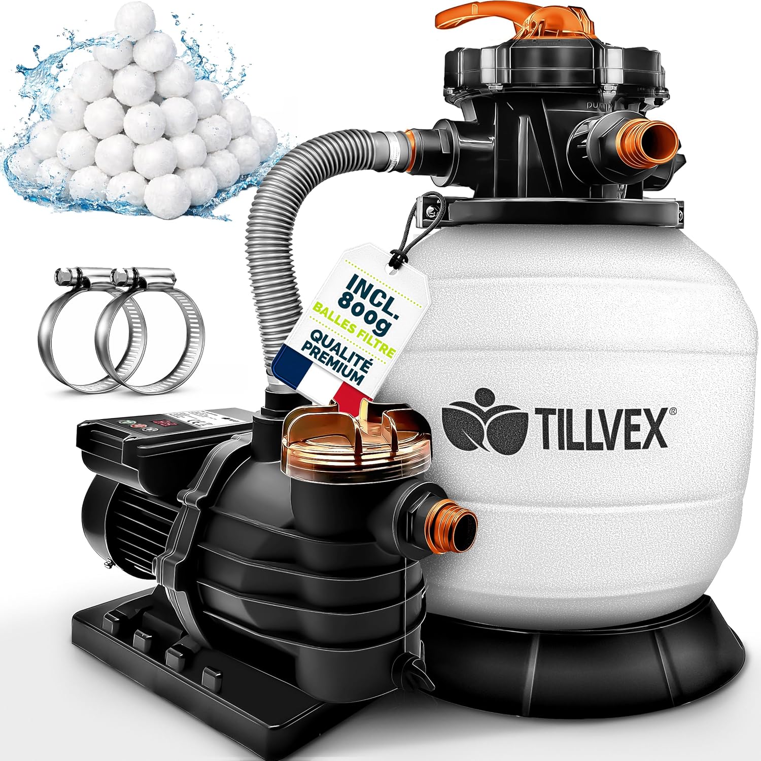 Detalle 2 de tillvex Système de Filtre à Sable 10 m³/h 💧