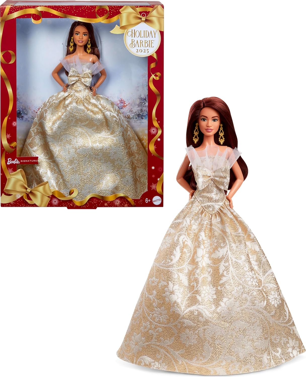 Thumbnail 6 de Barbie Signature 2025 Holiday – Blonder Ken als Sammlerfigur im komplettem Anzug mit goldener Jacke (JGK55)