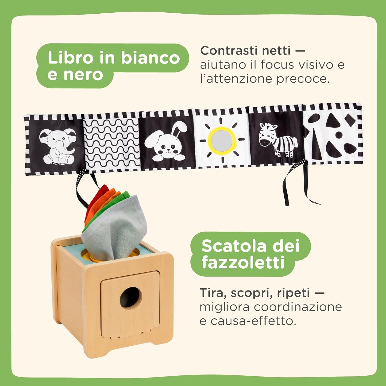 Detalle 2 de Nene Toys Set sensorial 7‑in‑1 per neonati 0–6 mesi